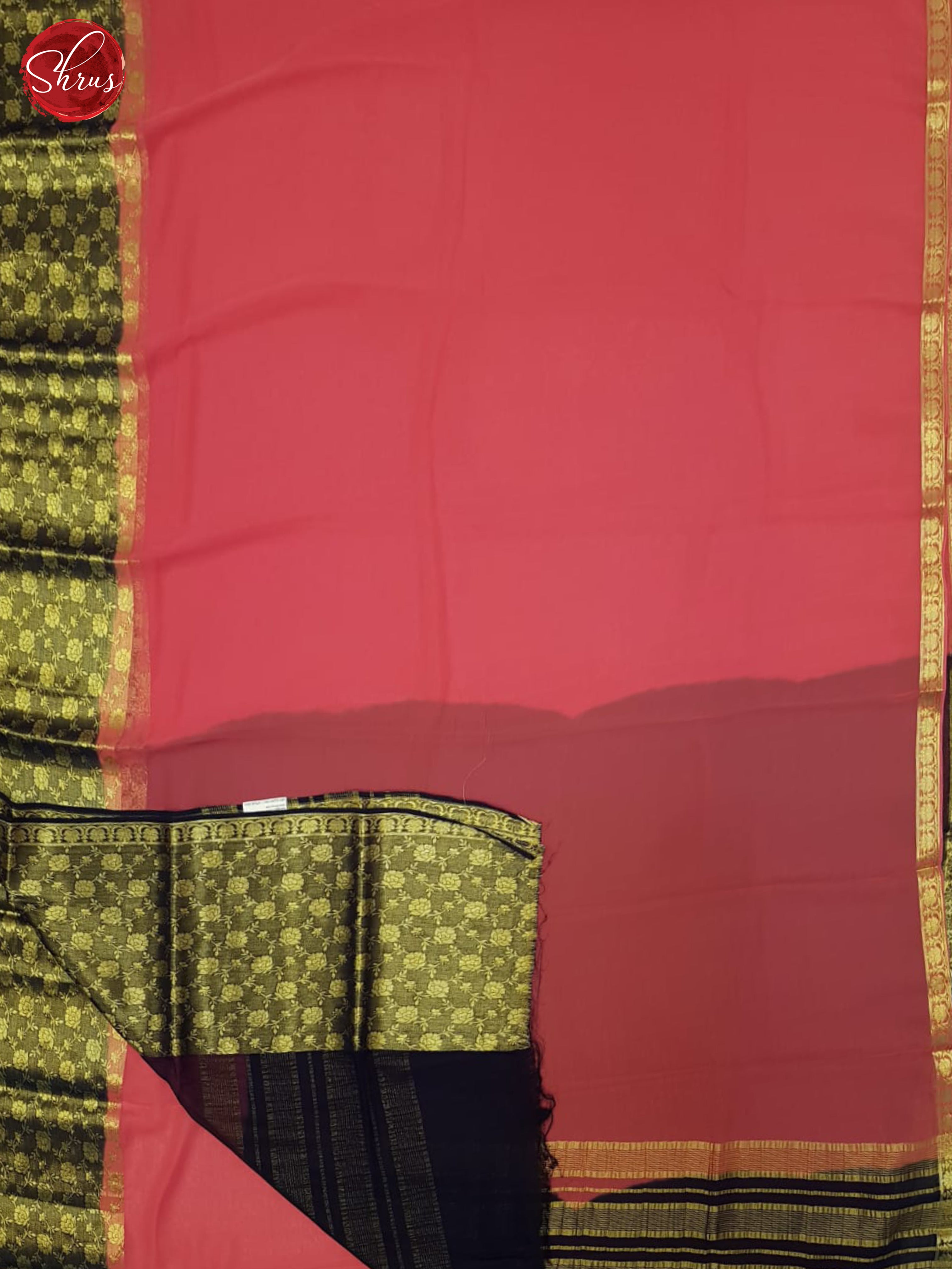 Pink & Blue - Semi Mysore Silk Saree - Shop on ShrusEternity.com