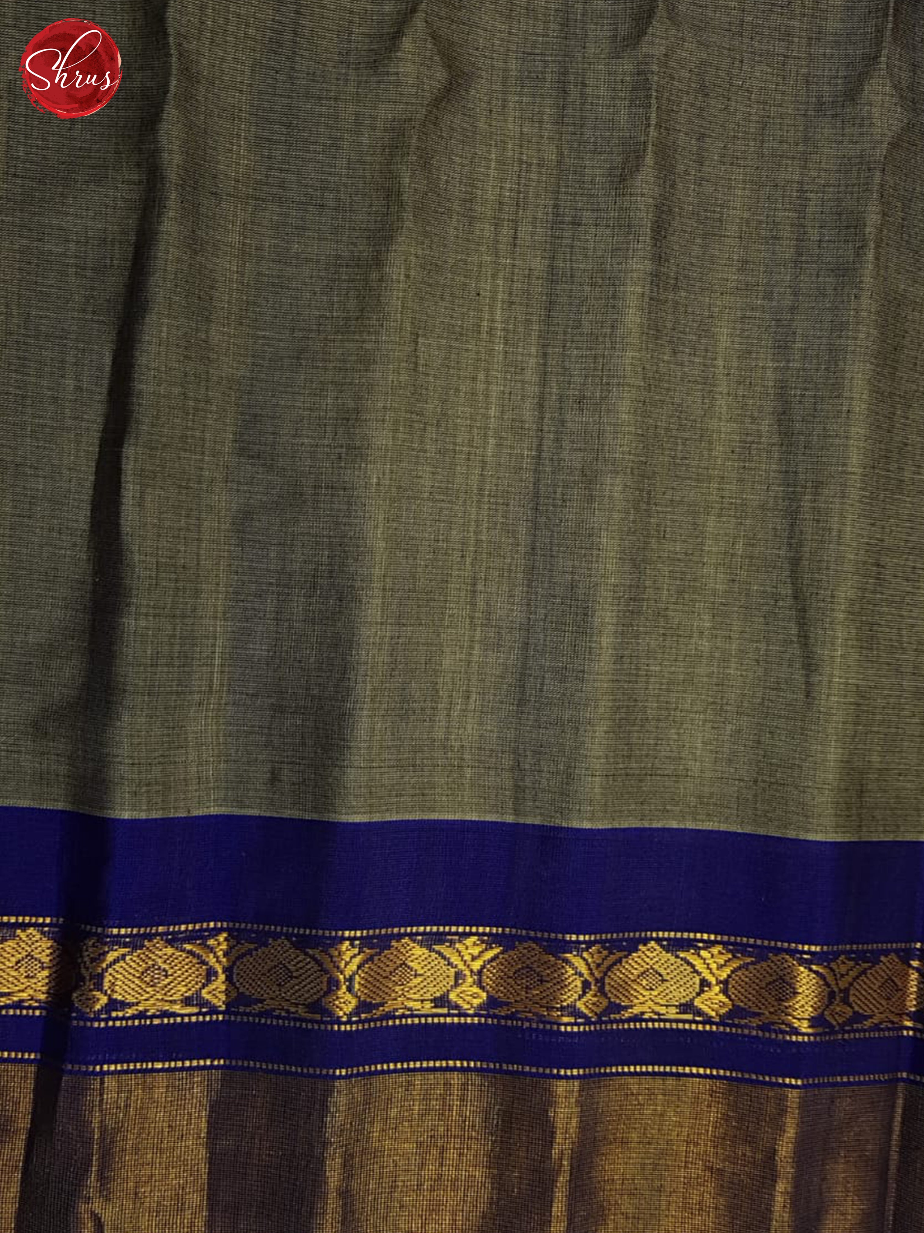 Grey And Blue- Gadwal Silk Cotton Saree - Shop on ShrusEternity.com