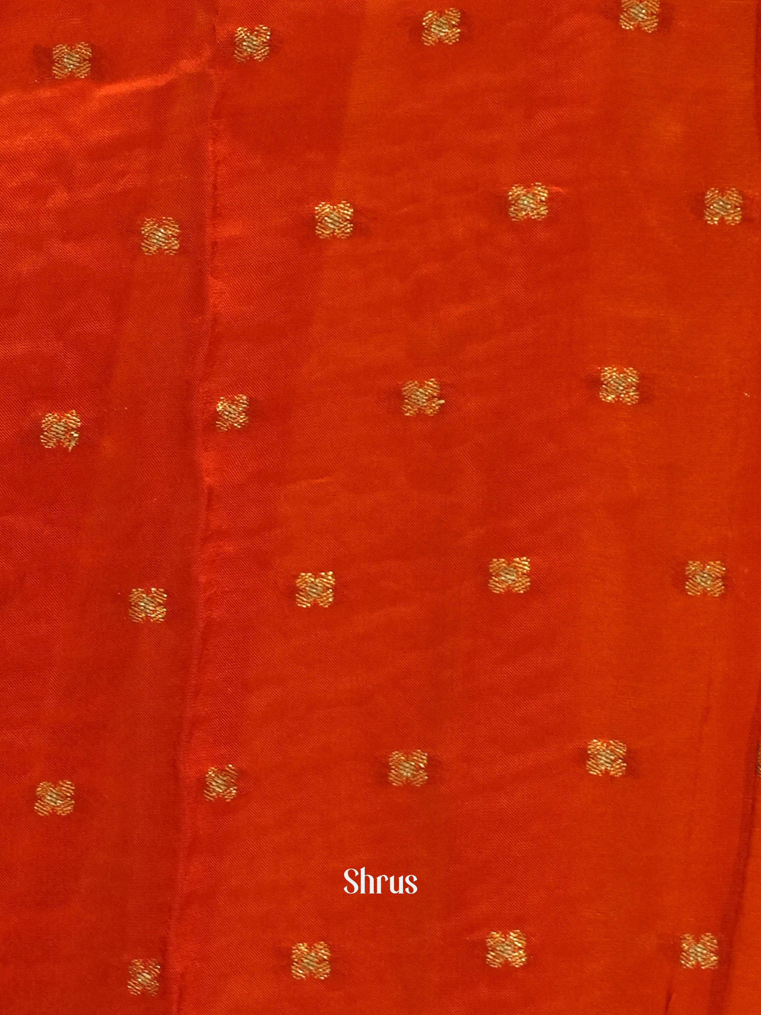 Yellow And Orange-semi crepe saree - Shop on ShrusEternity.com