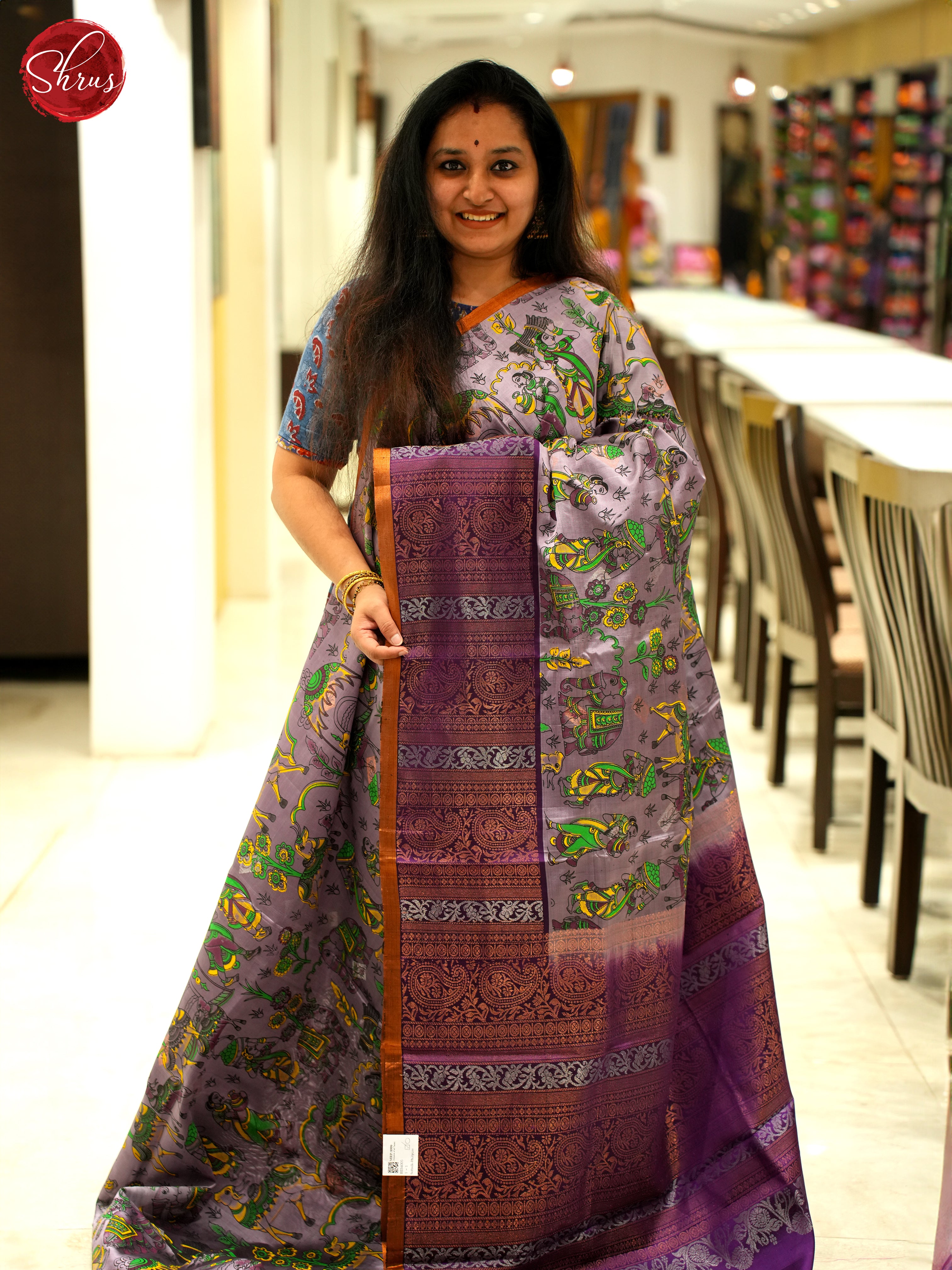 Mild Lavender & Purple- Softsilk-halfpure saree - Shop on ShrusEternity.com