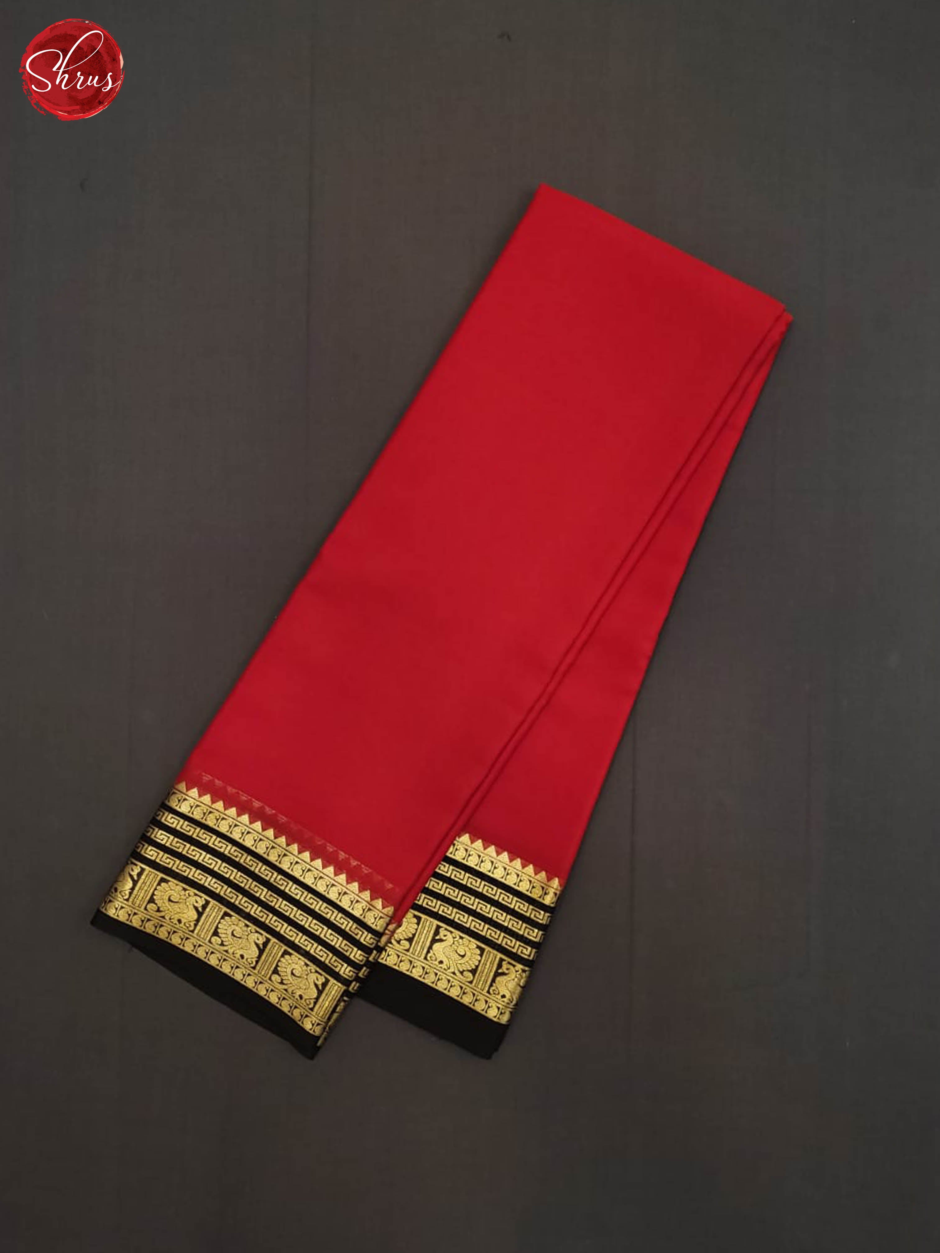 Red and black- Mysore Silk Saree - Shop on ShrusEternity.com