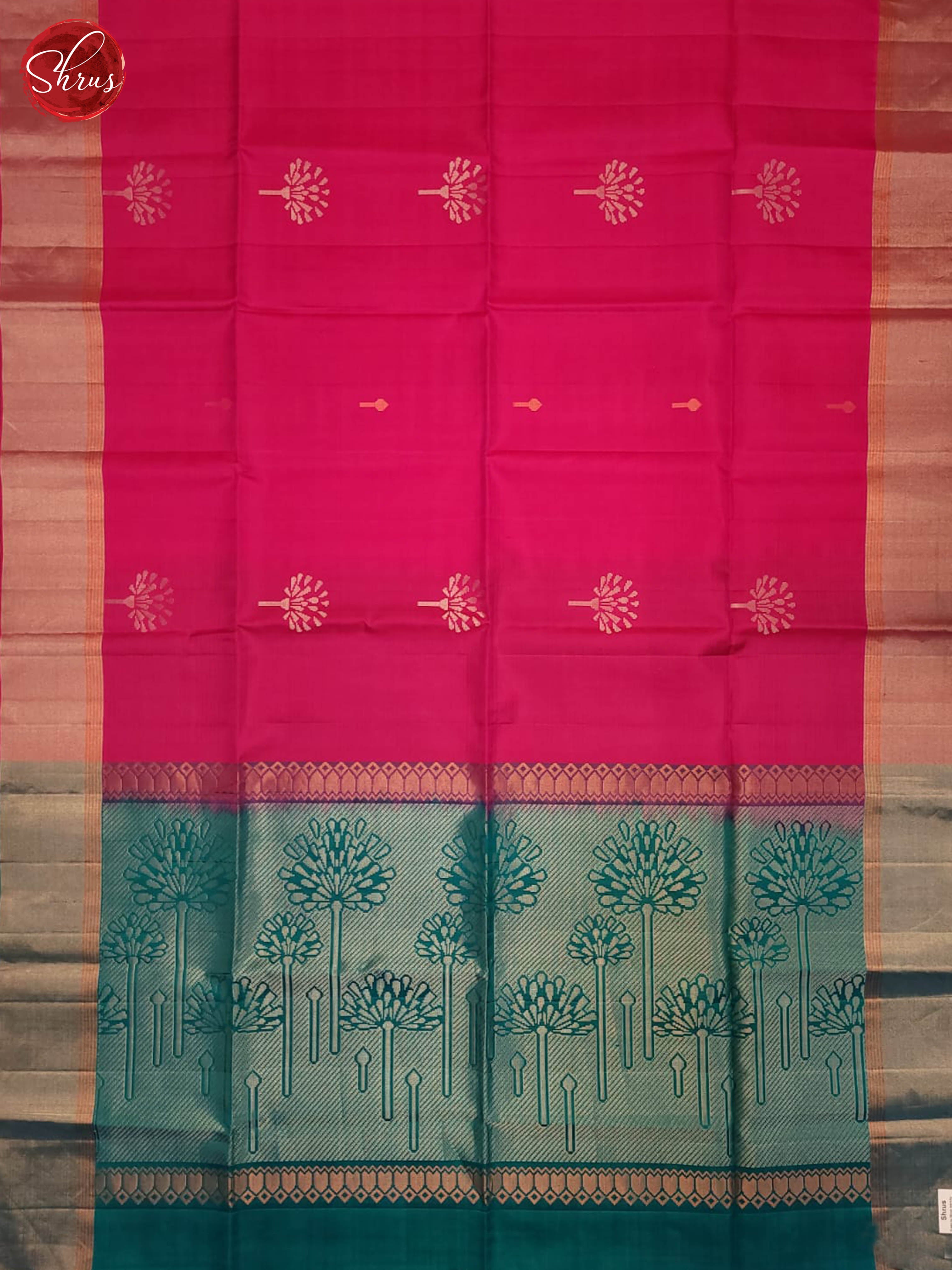 pink and Green - Soft silk saree - Shop on ShrusEternity.com