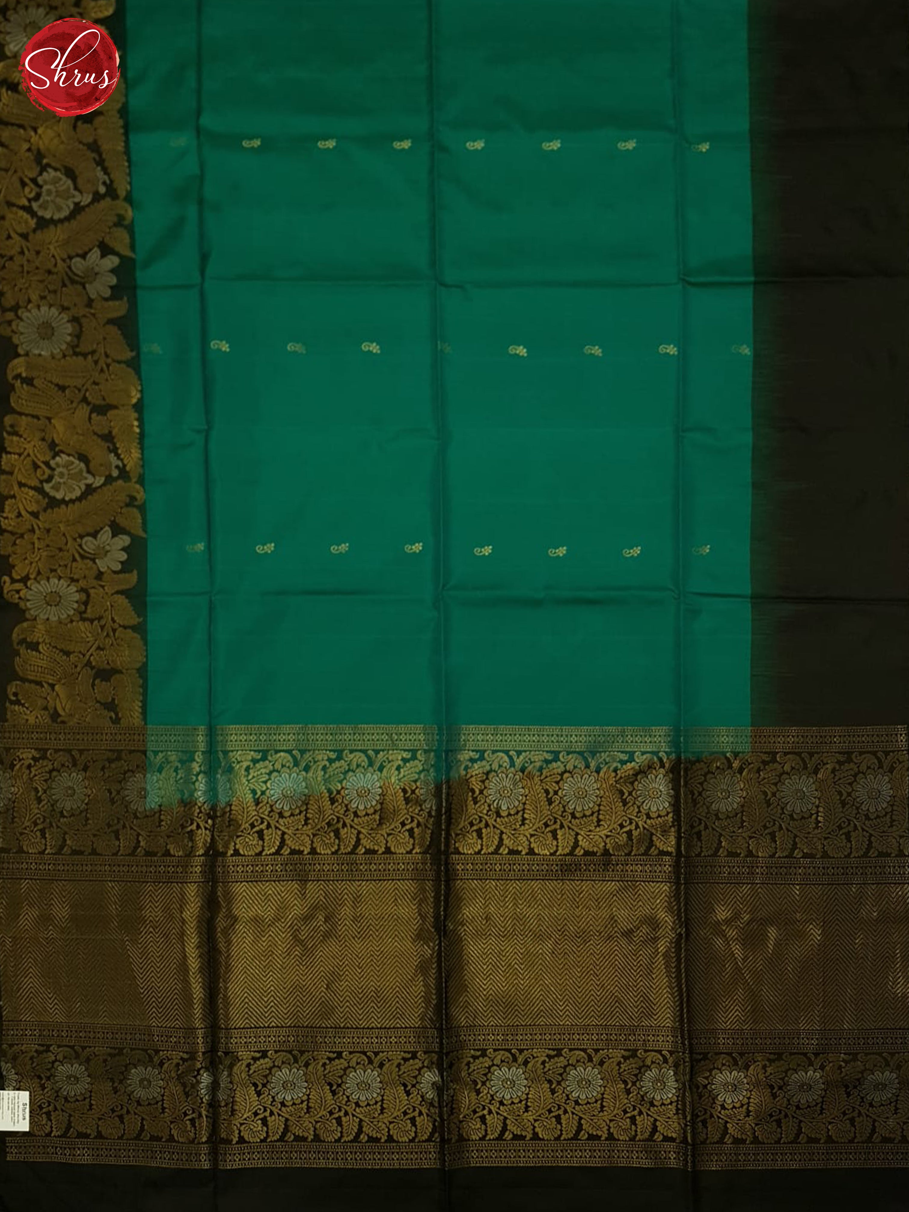 Green And Black-Soft silk saree - Shop on ShrusEternity.com