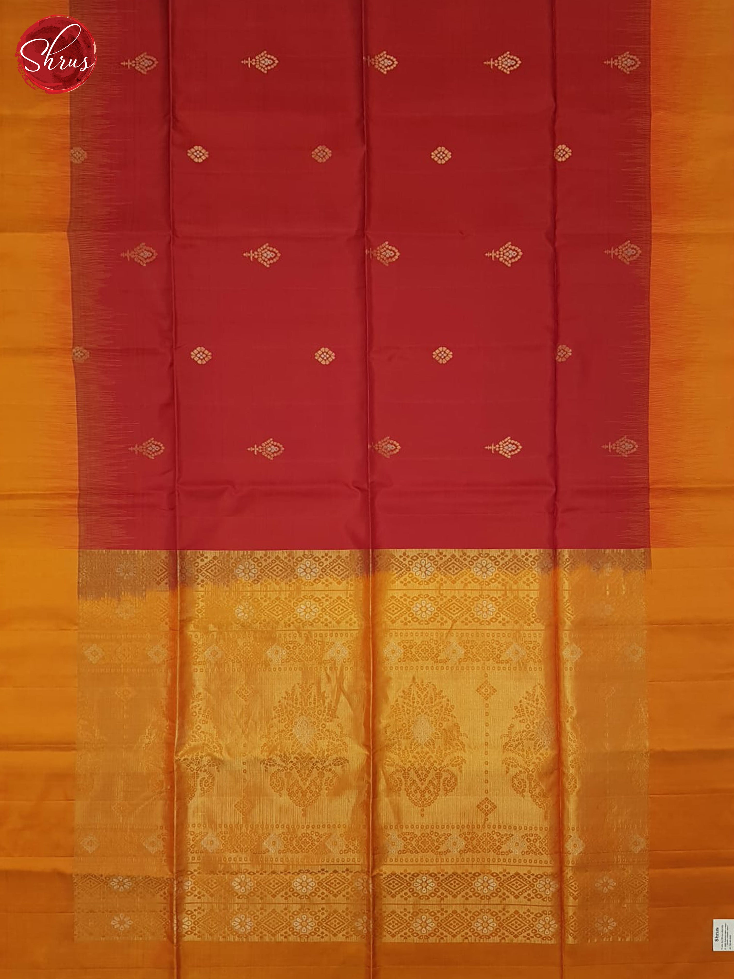 Red And Orange-Soft Silk Sraee - Shop on ShrusEternity.com