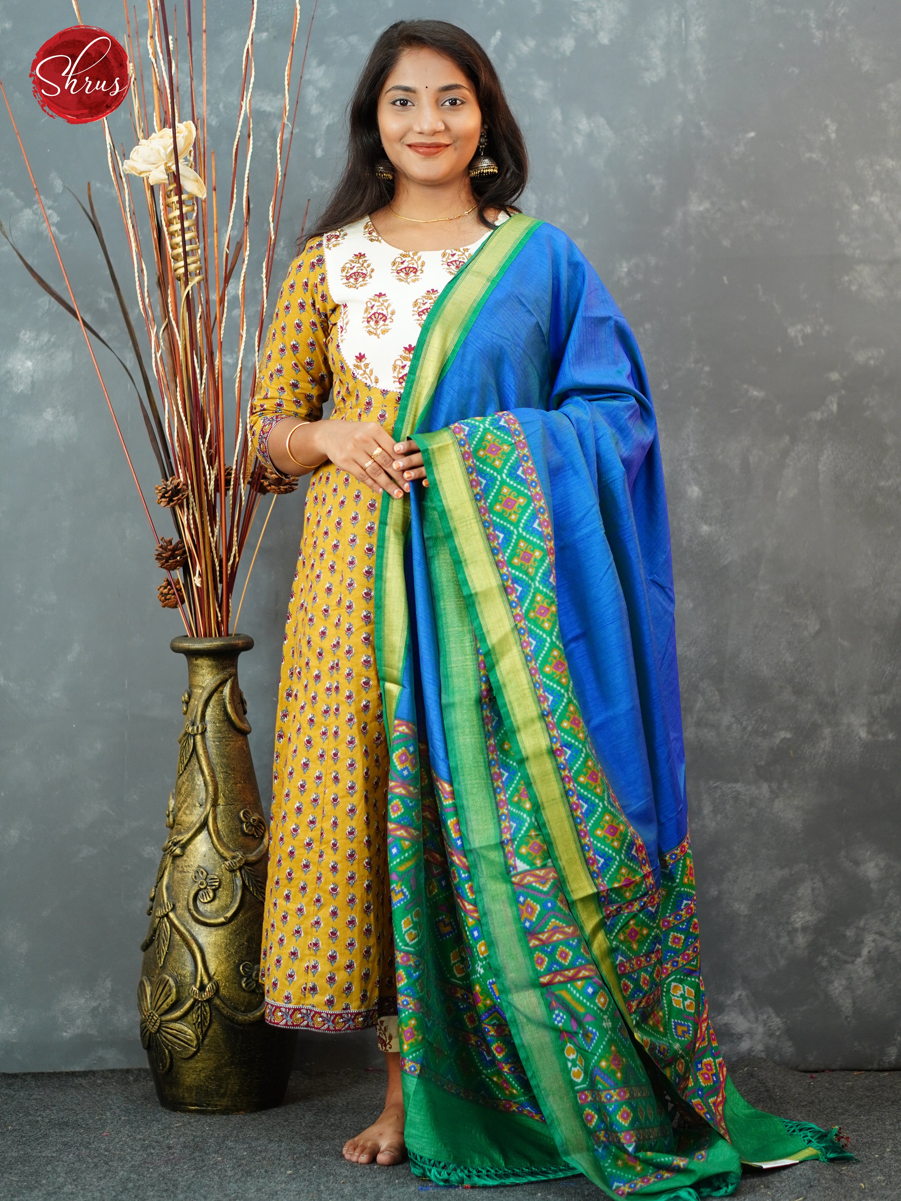 Blue & Green - Dupatta - Shop on ShrusEternity.com