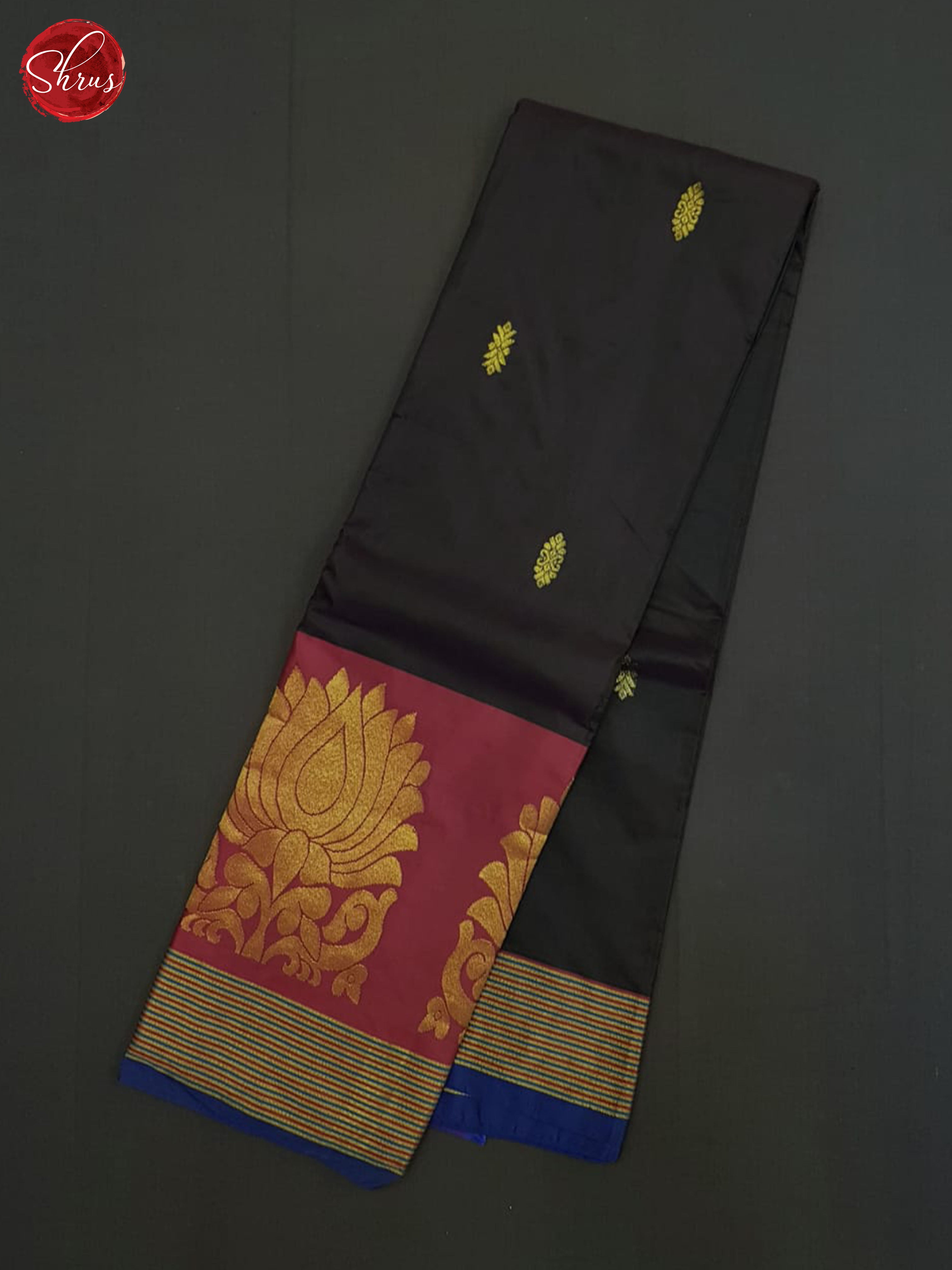 Black And Pink - Semi soft silk saree - Shop on ShrusEternity.com
