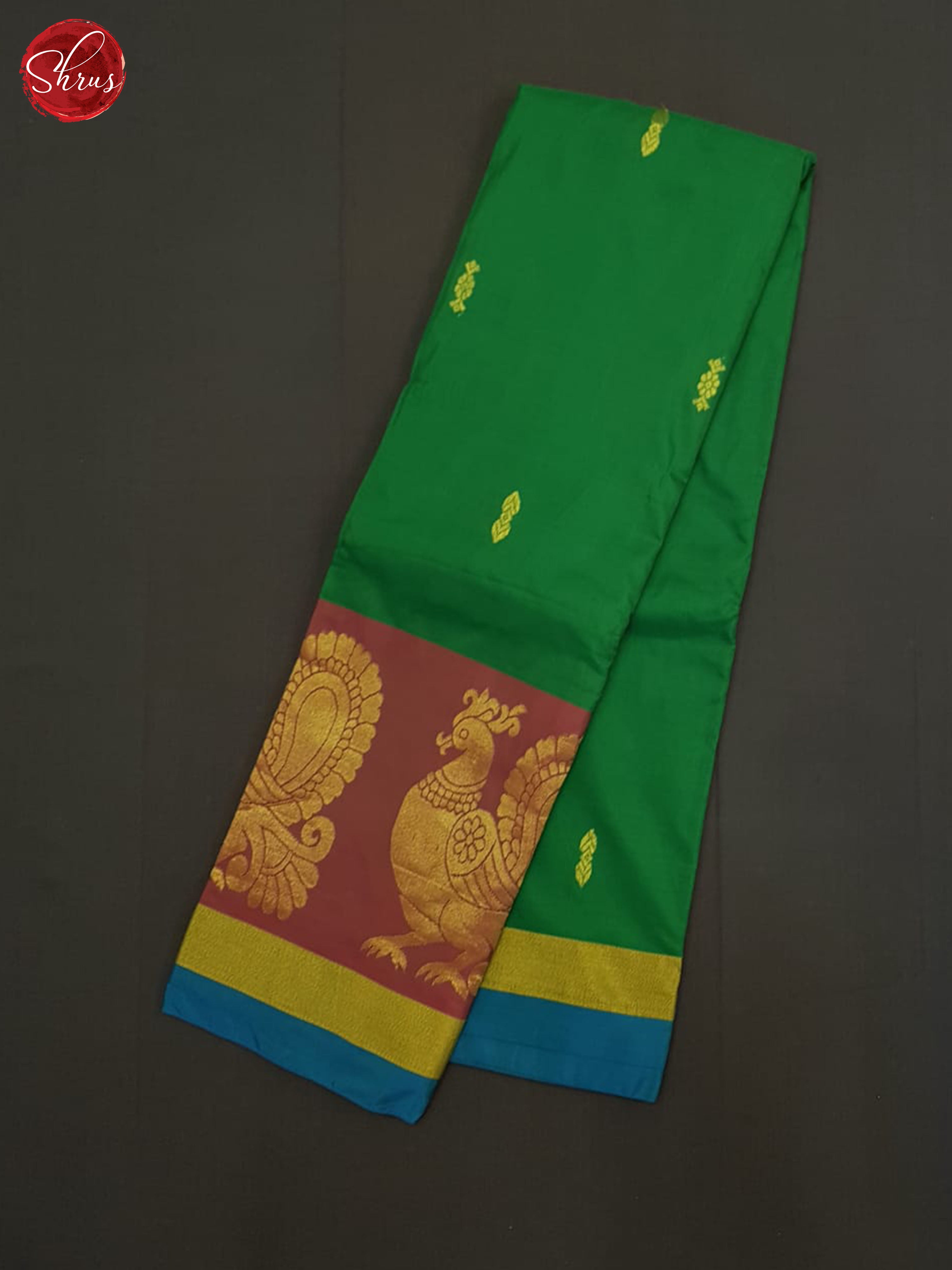 Green And Brownish Pink-Semi soft silk saree - Shop on ShrusEternity.com