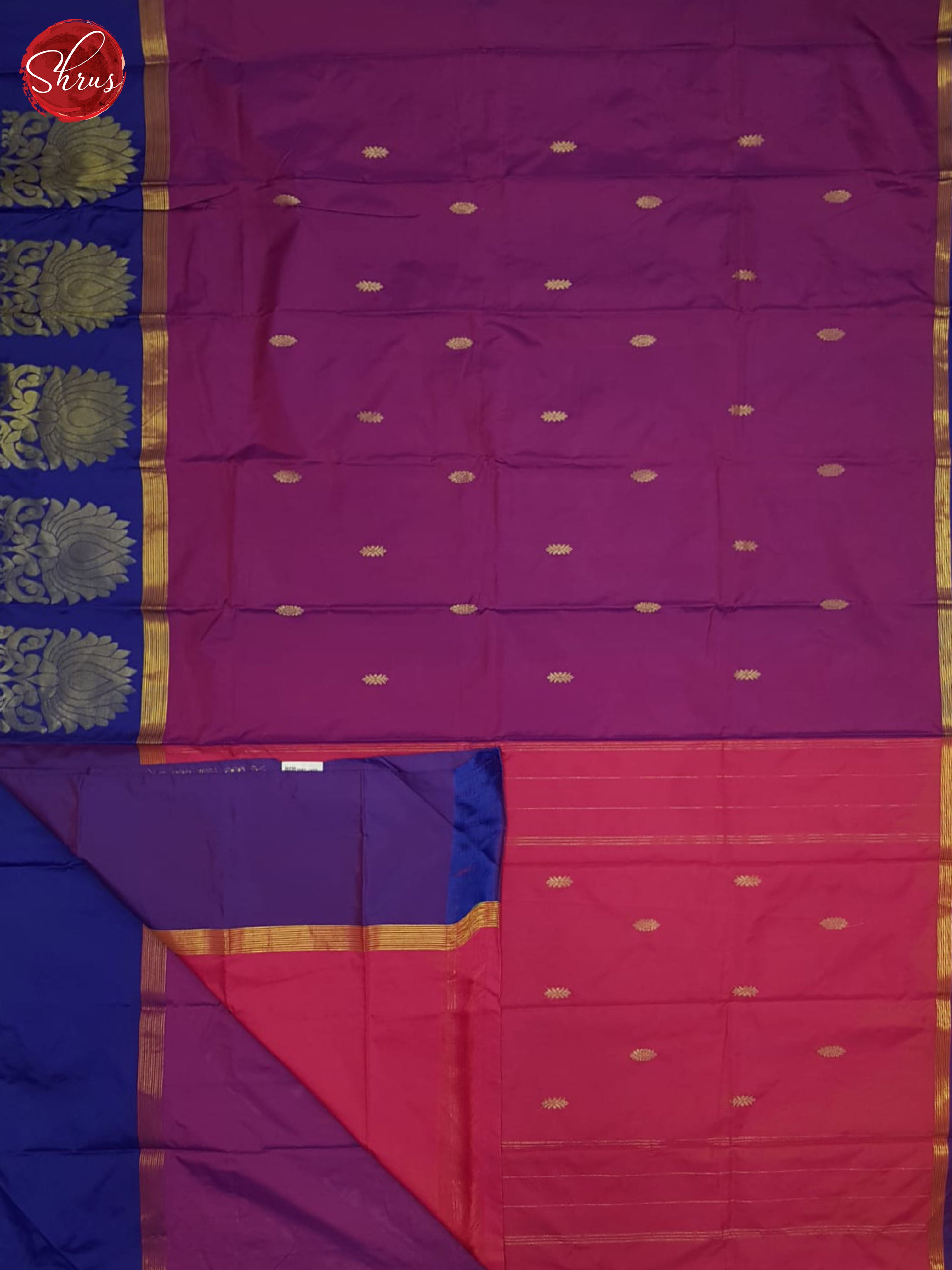 Majenta Pink & Pink-Semi soft silk saree - Shop on ShrusEternity.com