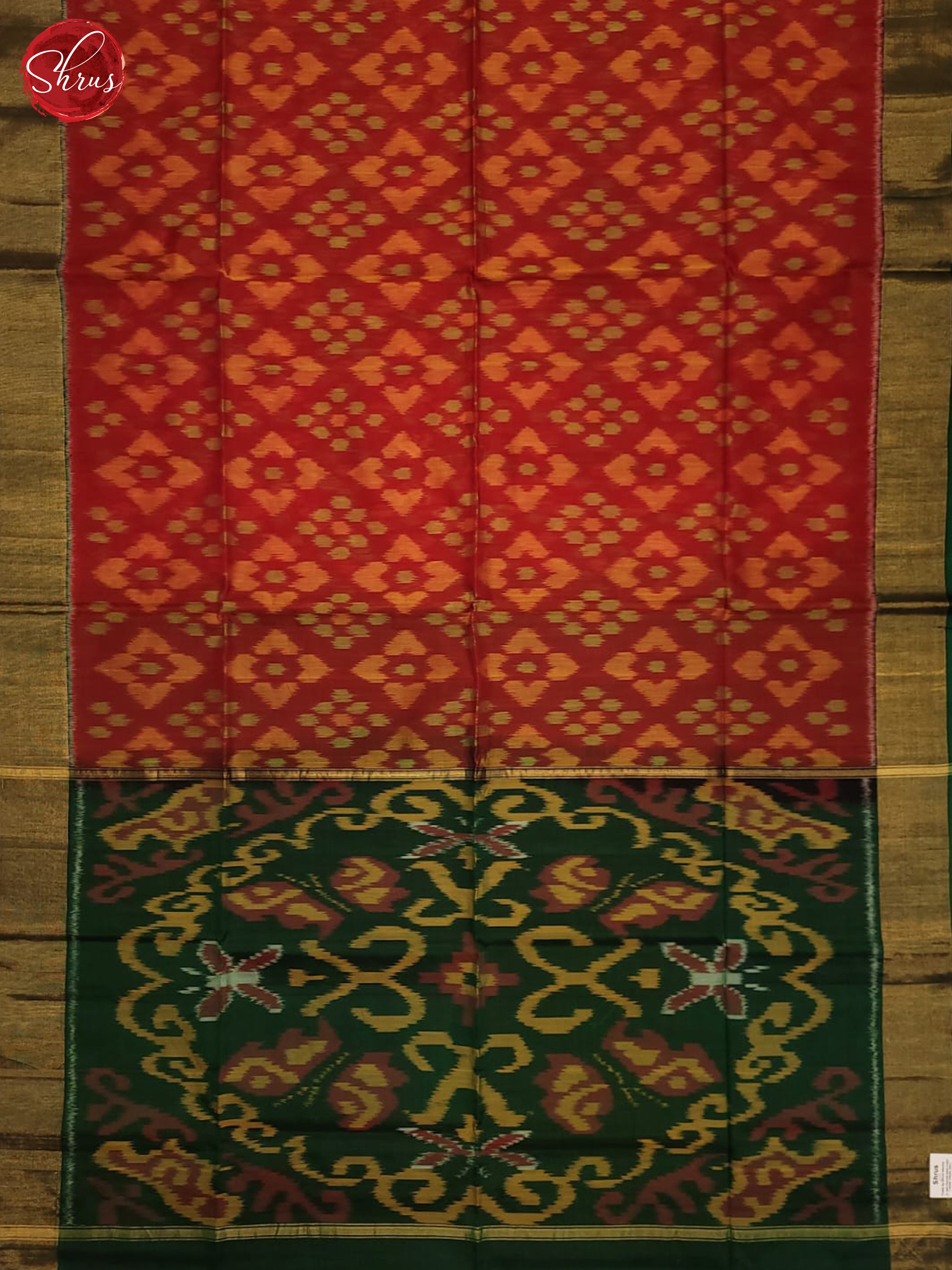 BFS22095 - Pochampally silk cotton Saree - Shop on ShrusEternity.com