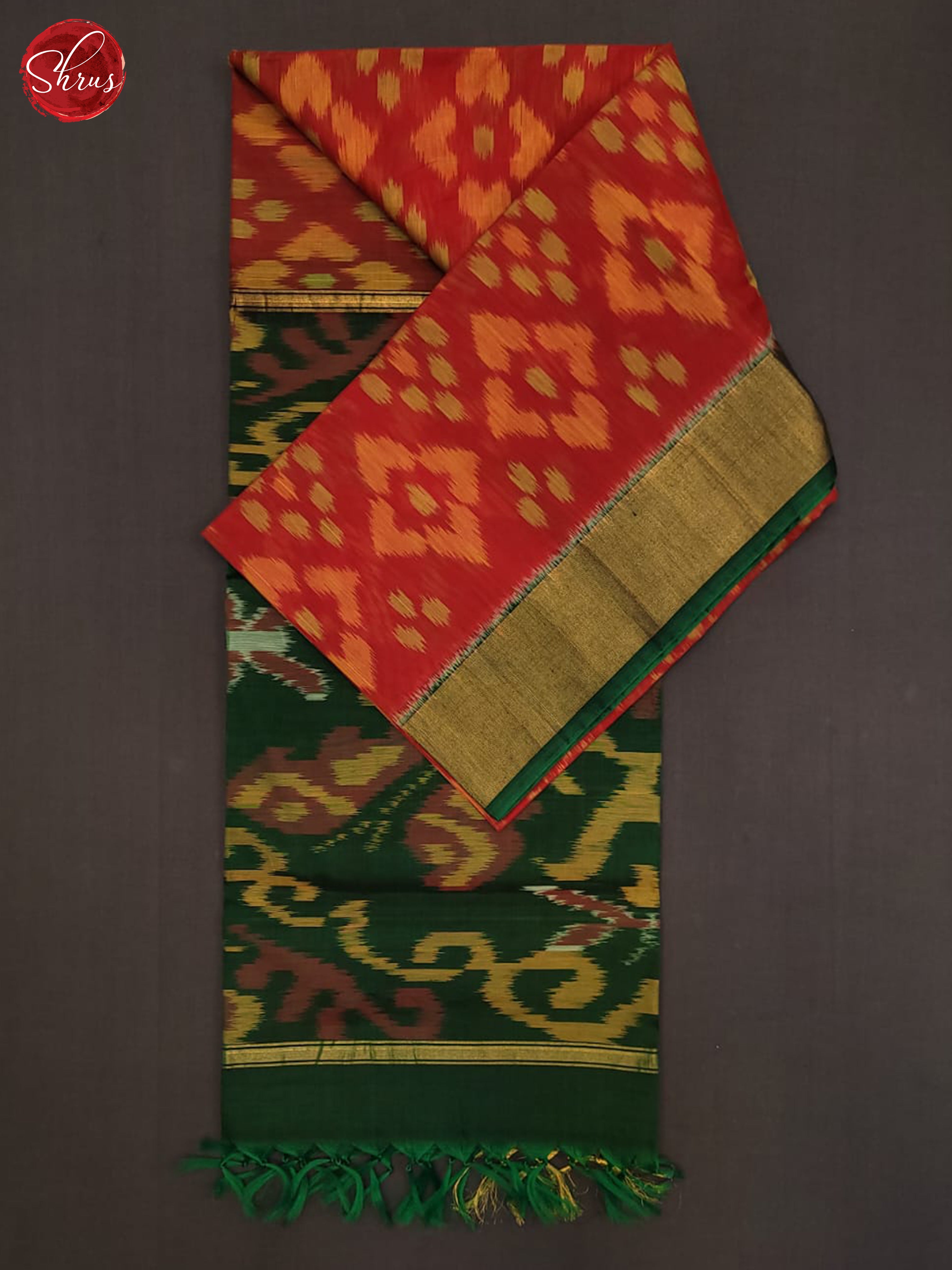 BFS22095 - Pochampally silk cotton Saree - Shop on ShrusEternity.com