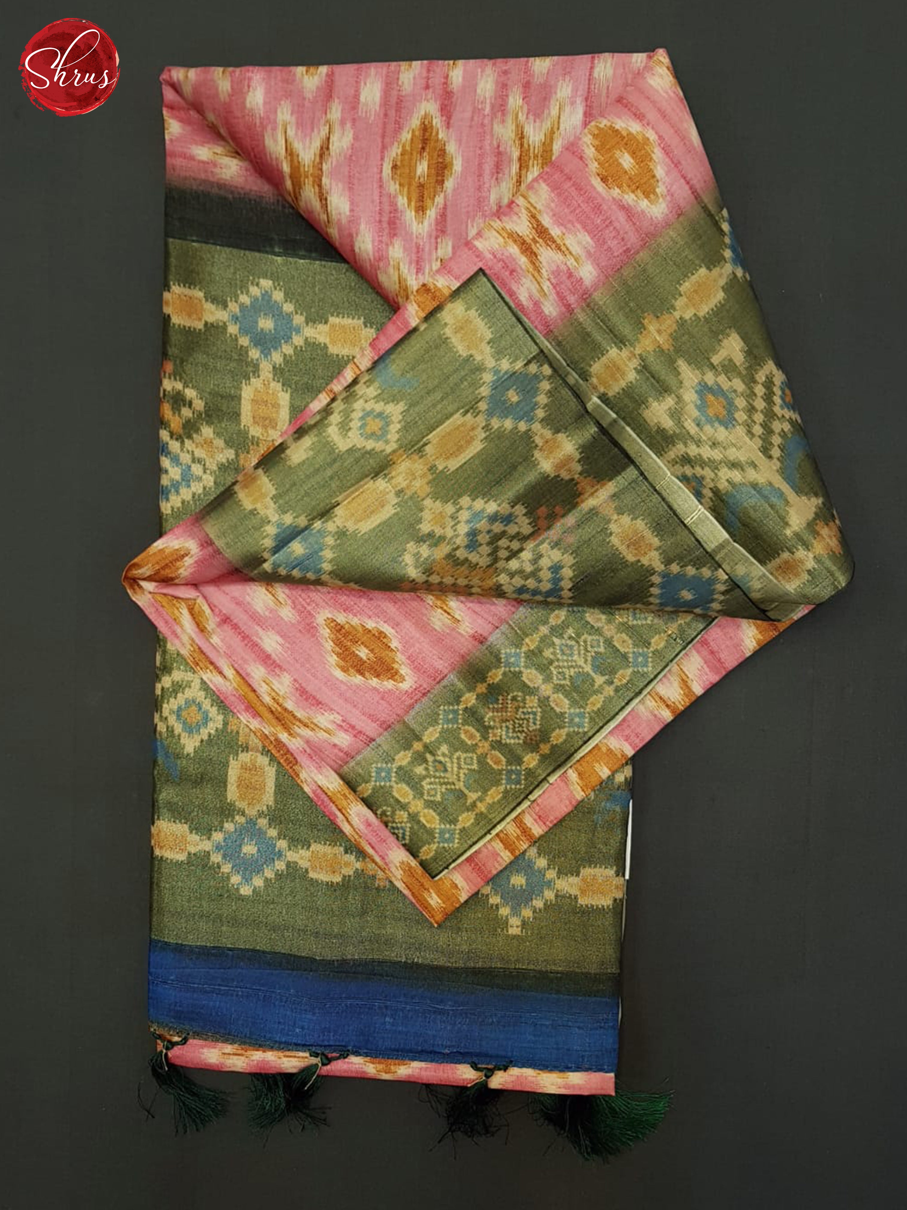 Pink & Green - Semi Pochampally Saree - Shop on ShrusEternity.com