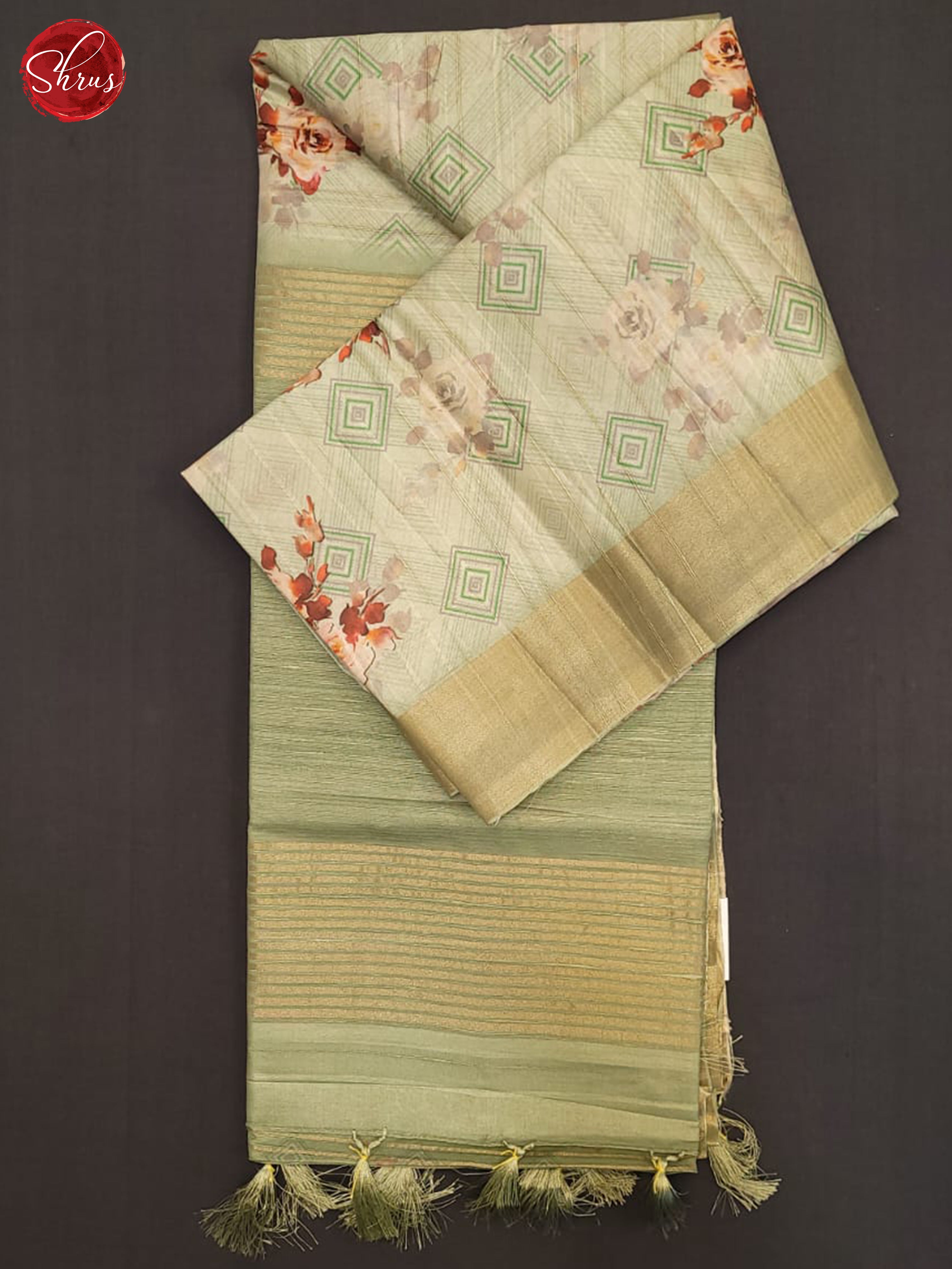 Pastel Green(Single Tone) - Semi Tussar Saree - Shop on ShrusEternity.com