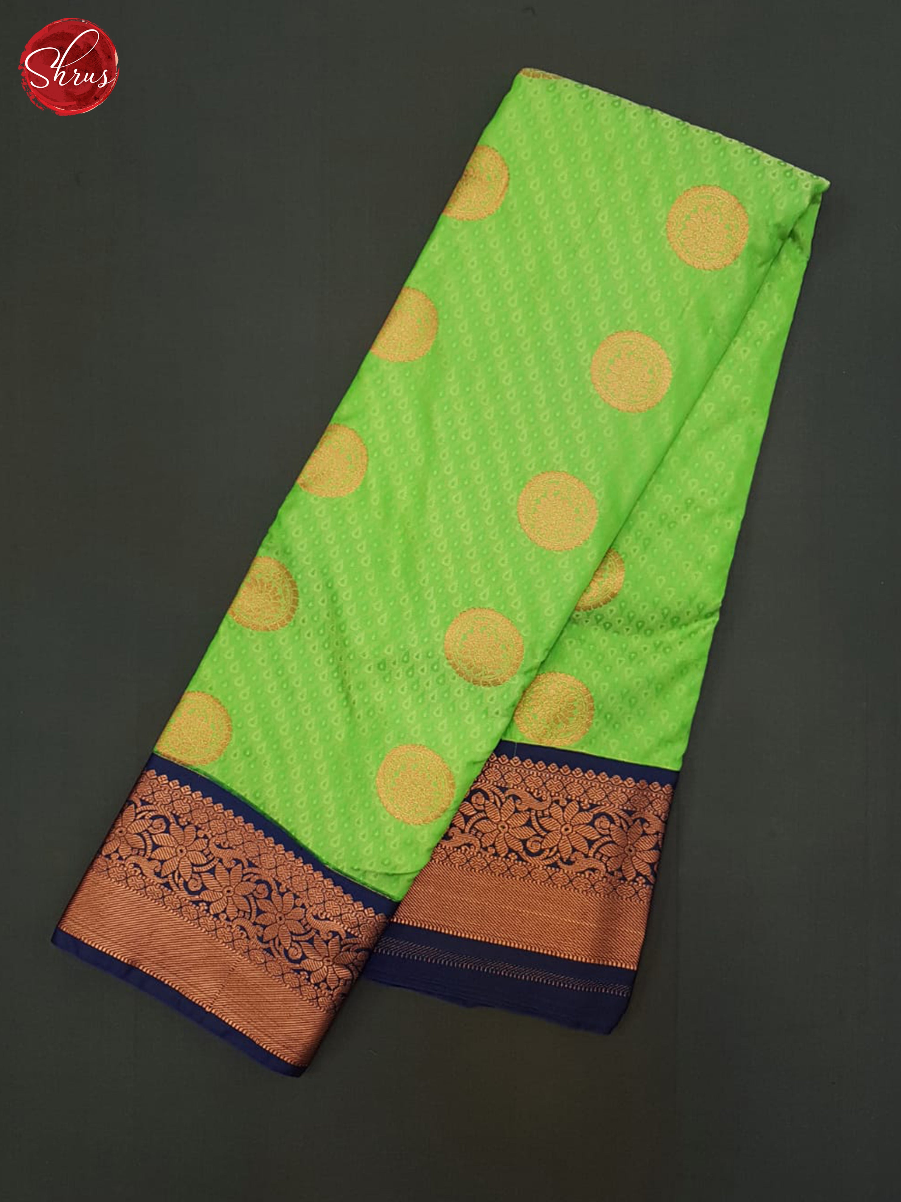 Green & Blue- Semi Kanchipuram Saree - Shop on ShrusEternity.com