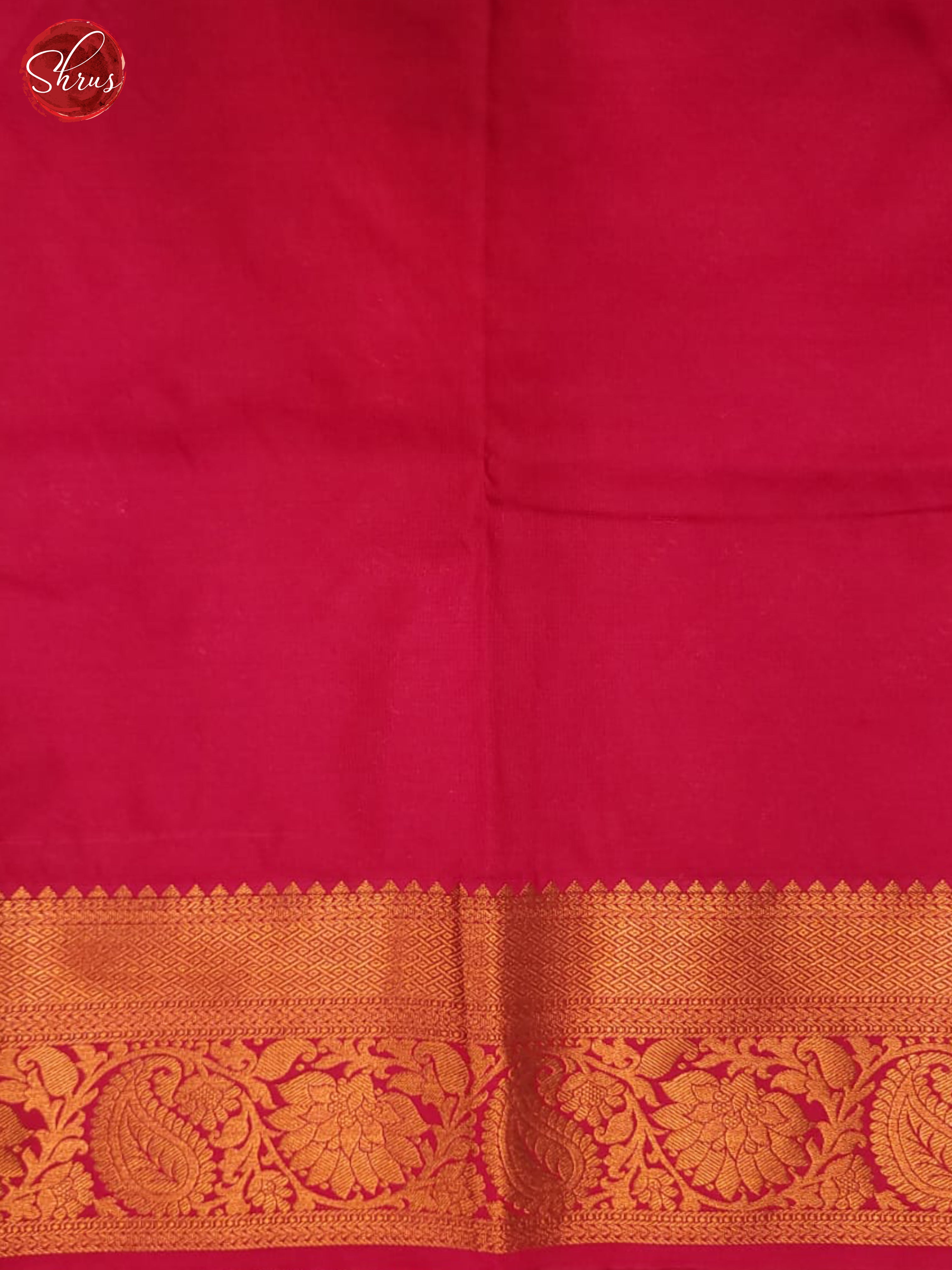 Bottle Green & Pink - Semi Kanchipuram Saree - Shop on ShrusEternity.com