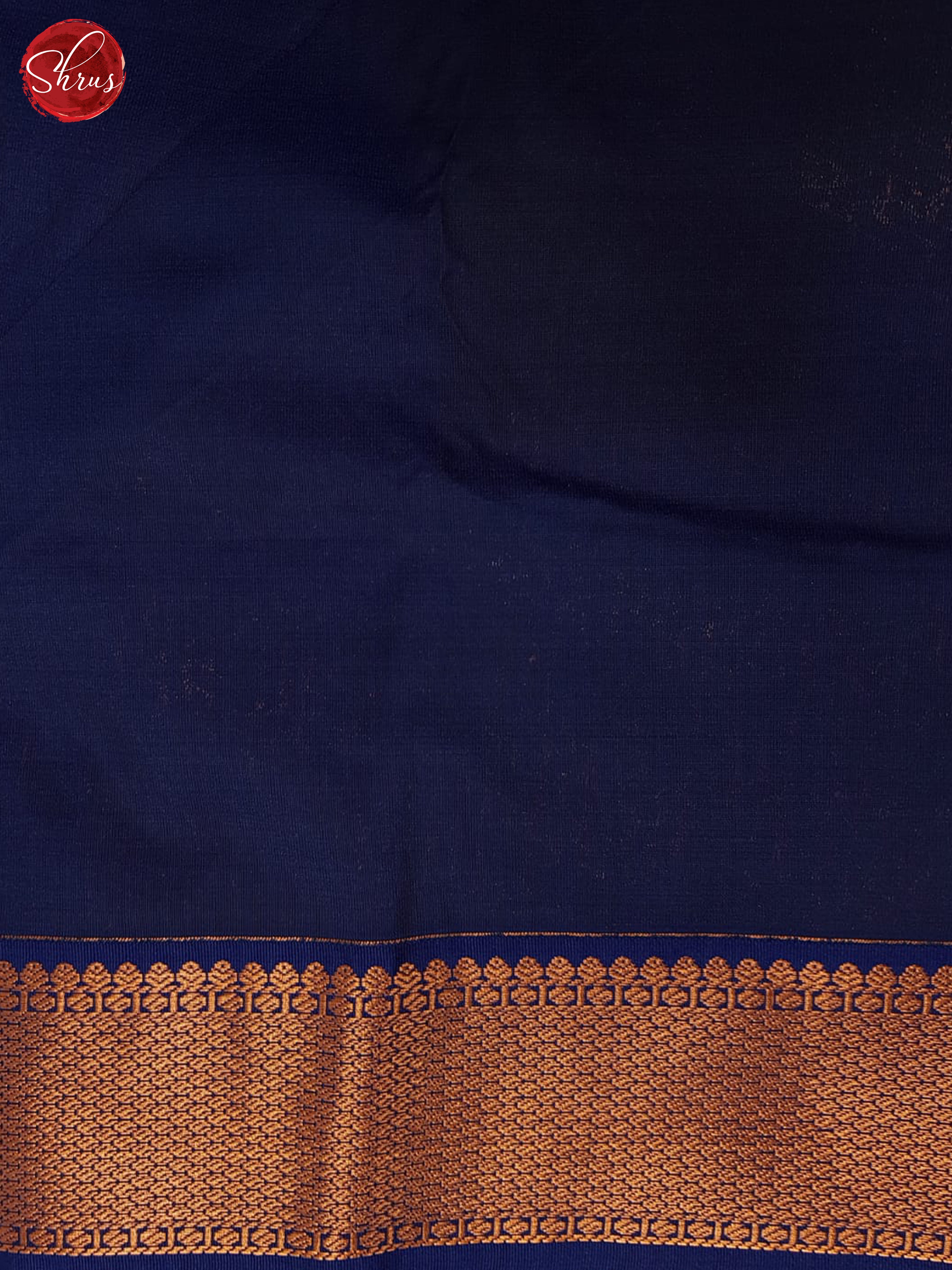 Cream & Blue - Semi Kanchipuram Saree - Shop on ShrusEternity.com