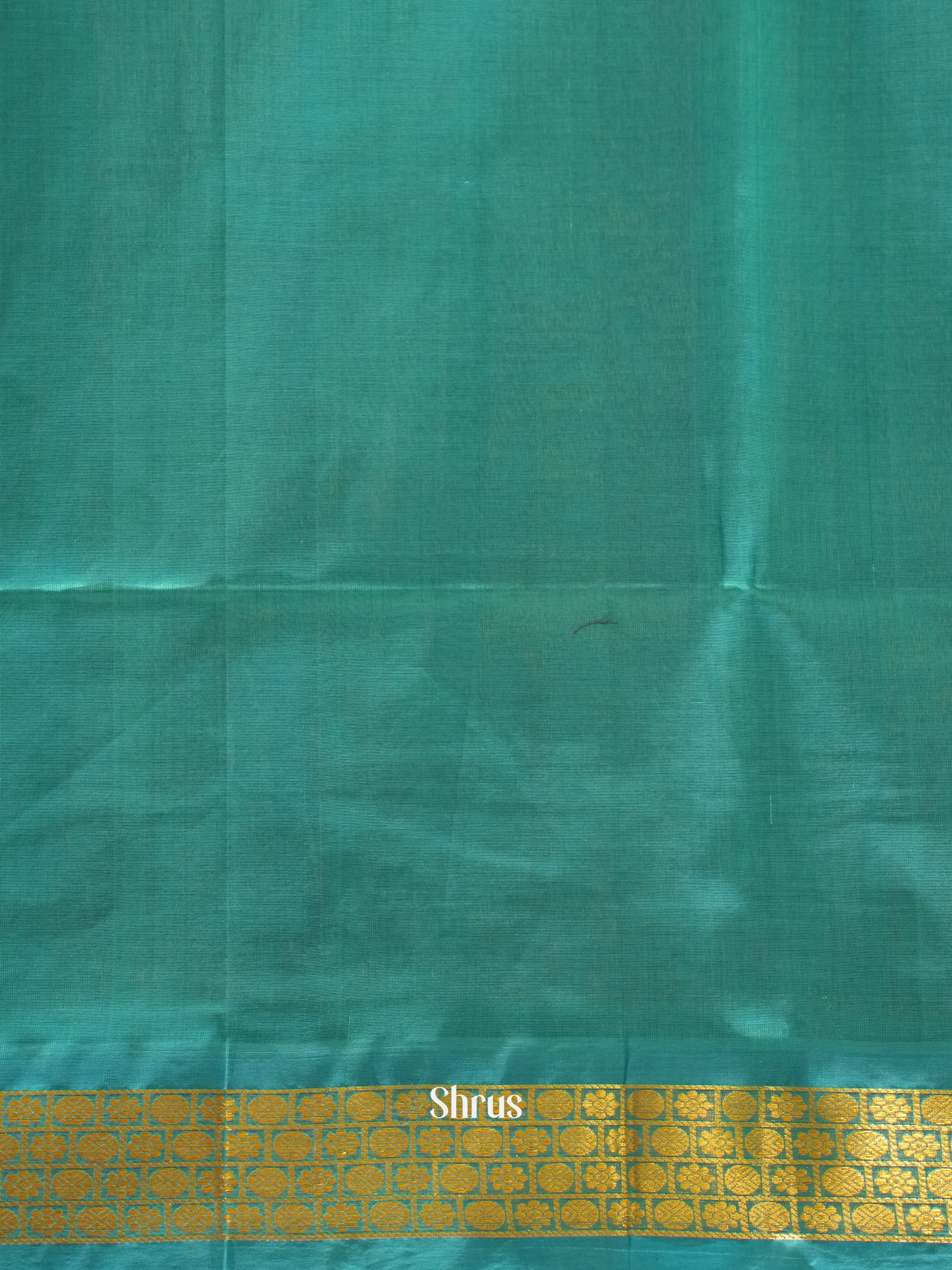 Brick Red And Blue- Silk Cotton Saeee - Shop on ShrusEternity.com