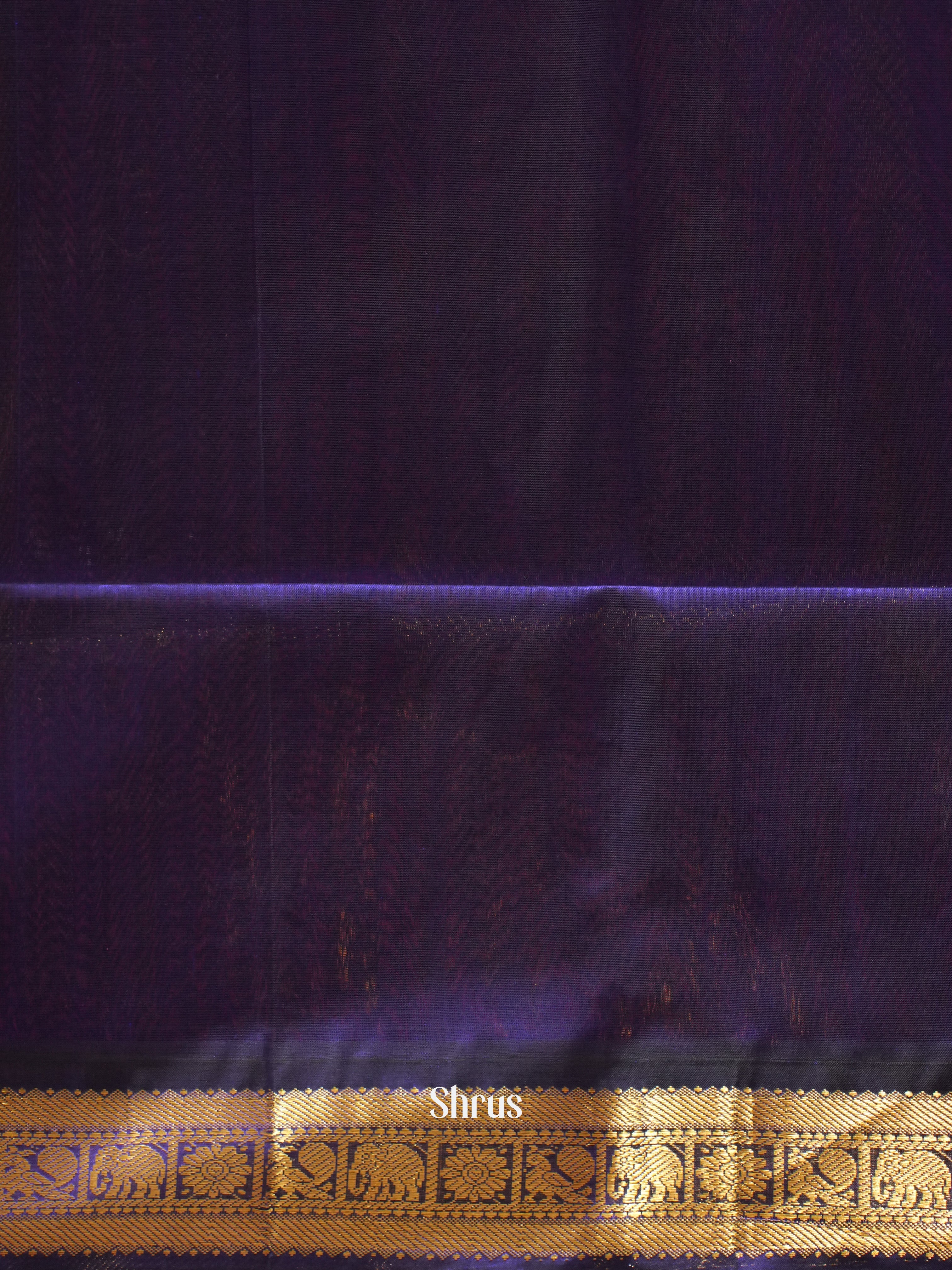 Pink & Blue - Silk Cotton Saree - Shop on ShrusEternity.com