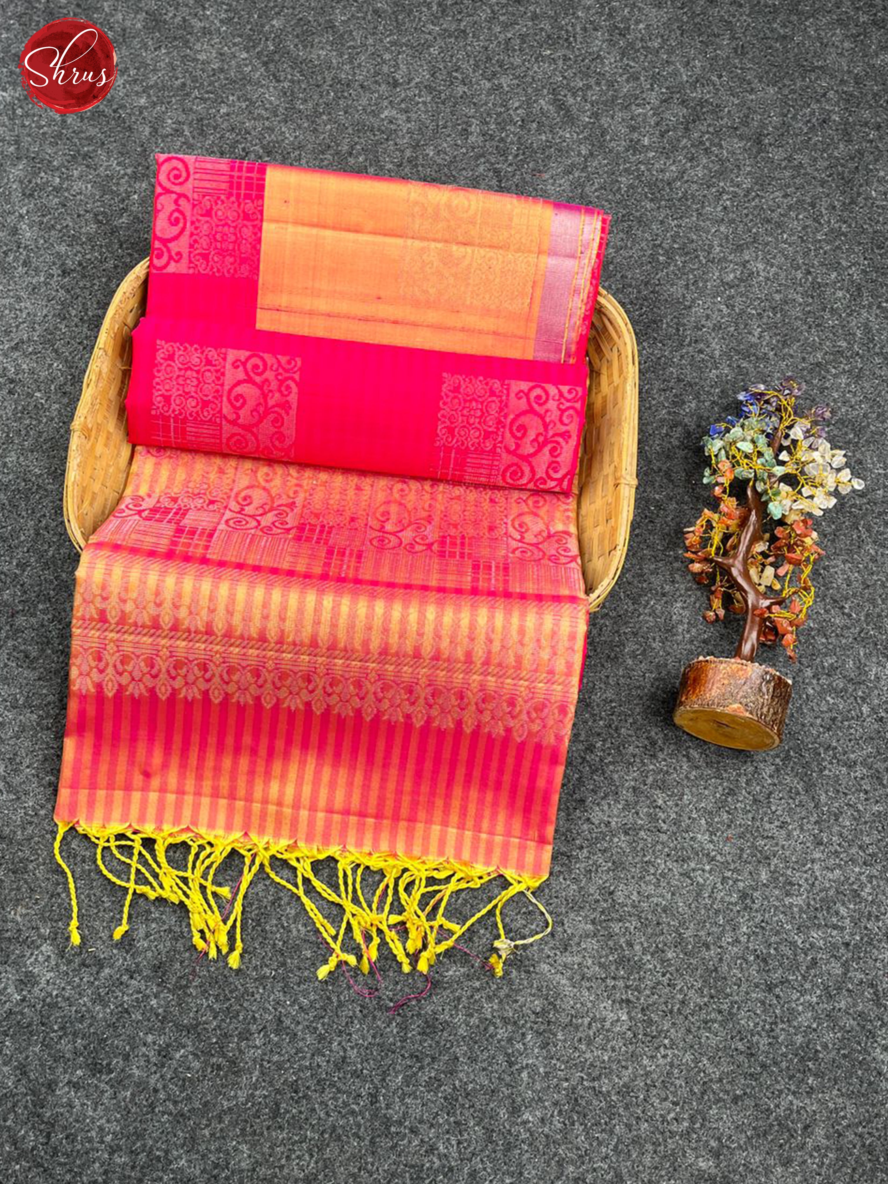 Pink & Gold- Soft Silk Saree - Shop on ShrusEternity.com