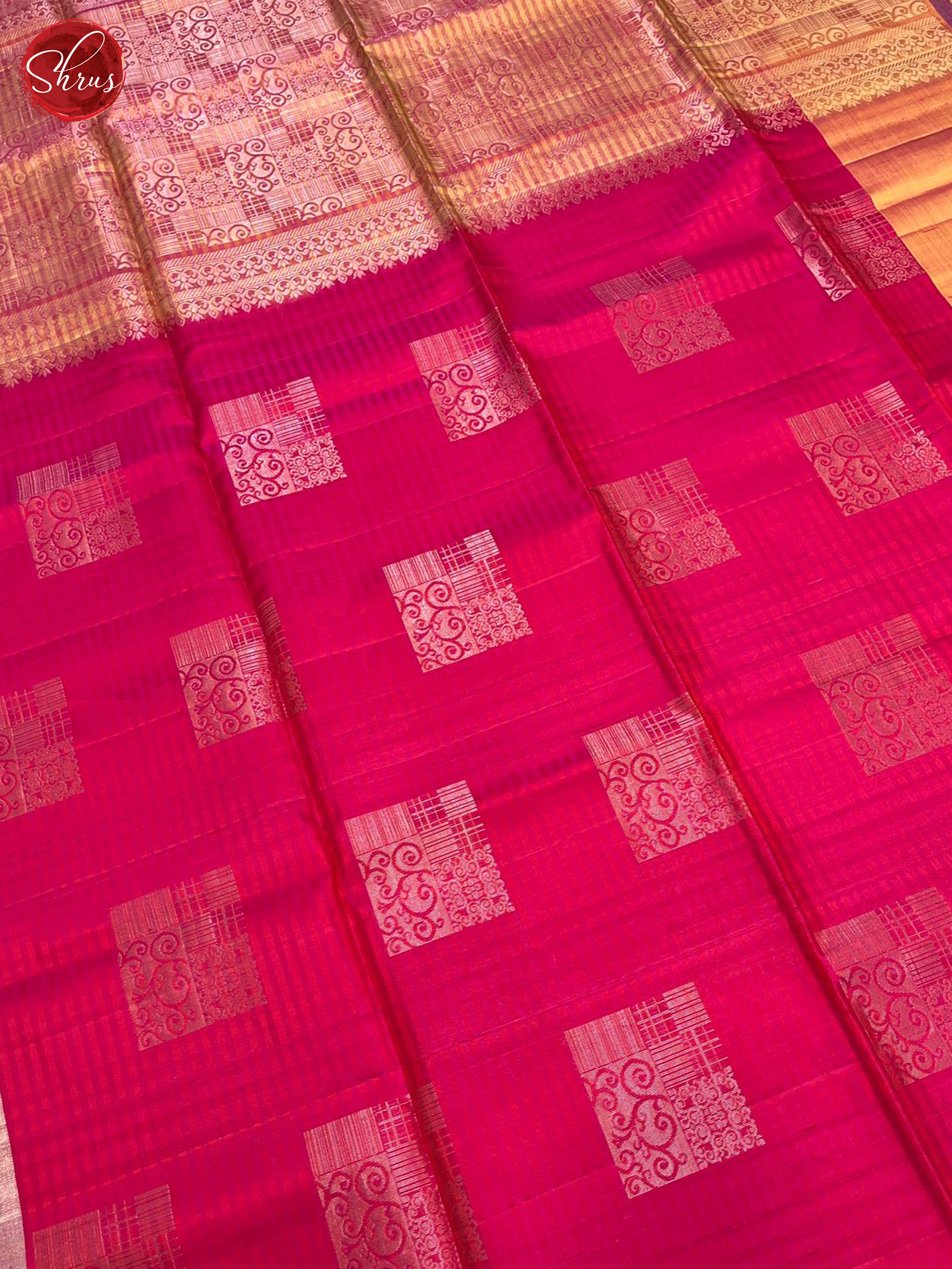 Pink & Gold- Soft Silk Saree - Shop on ShrusEternity.com