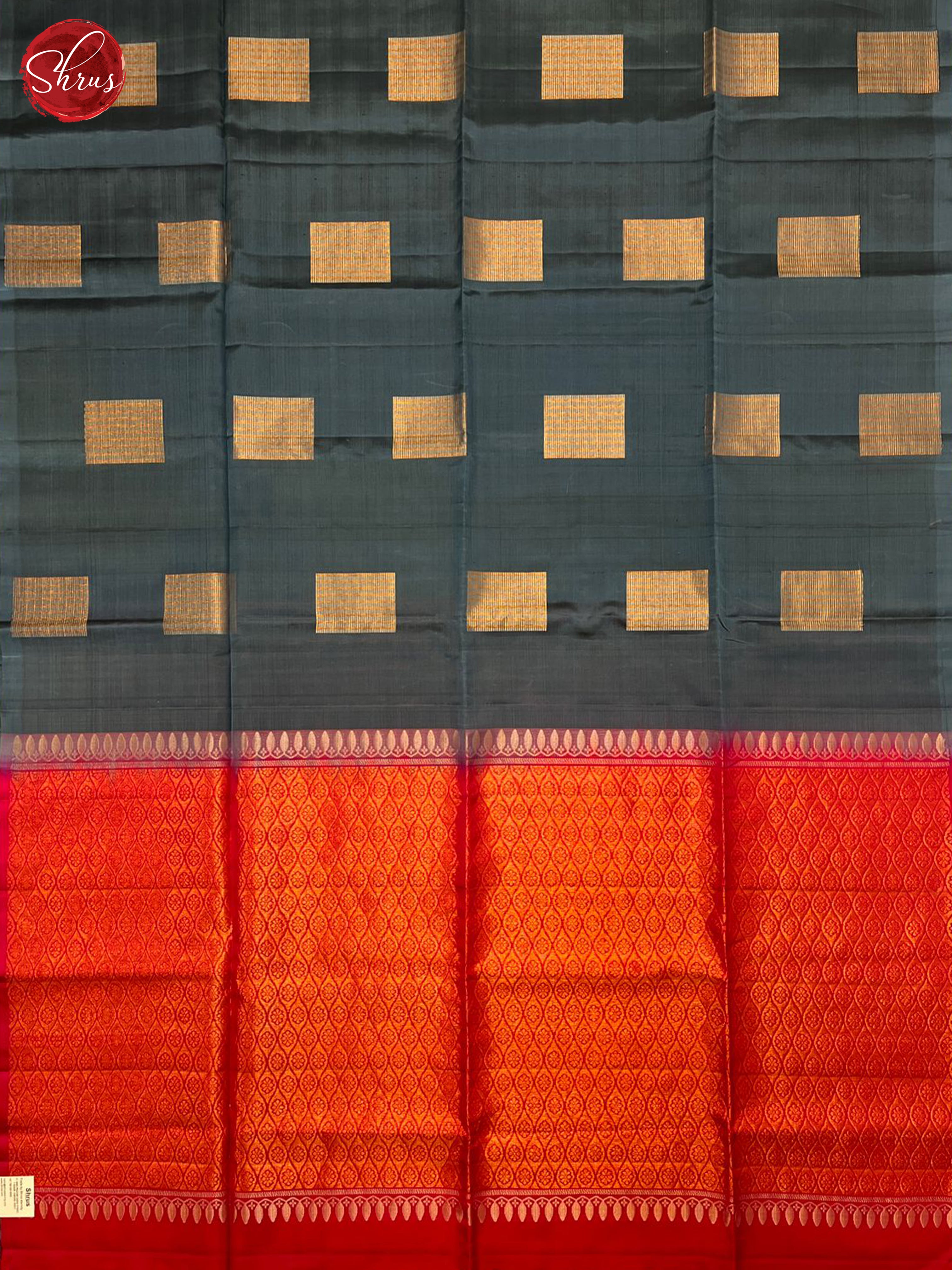 Bluish Grey & Pink - Soft Silk Halfpure Saree - Shop on ShrusEternity.com