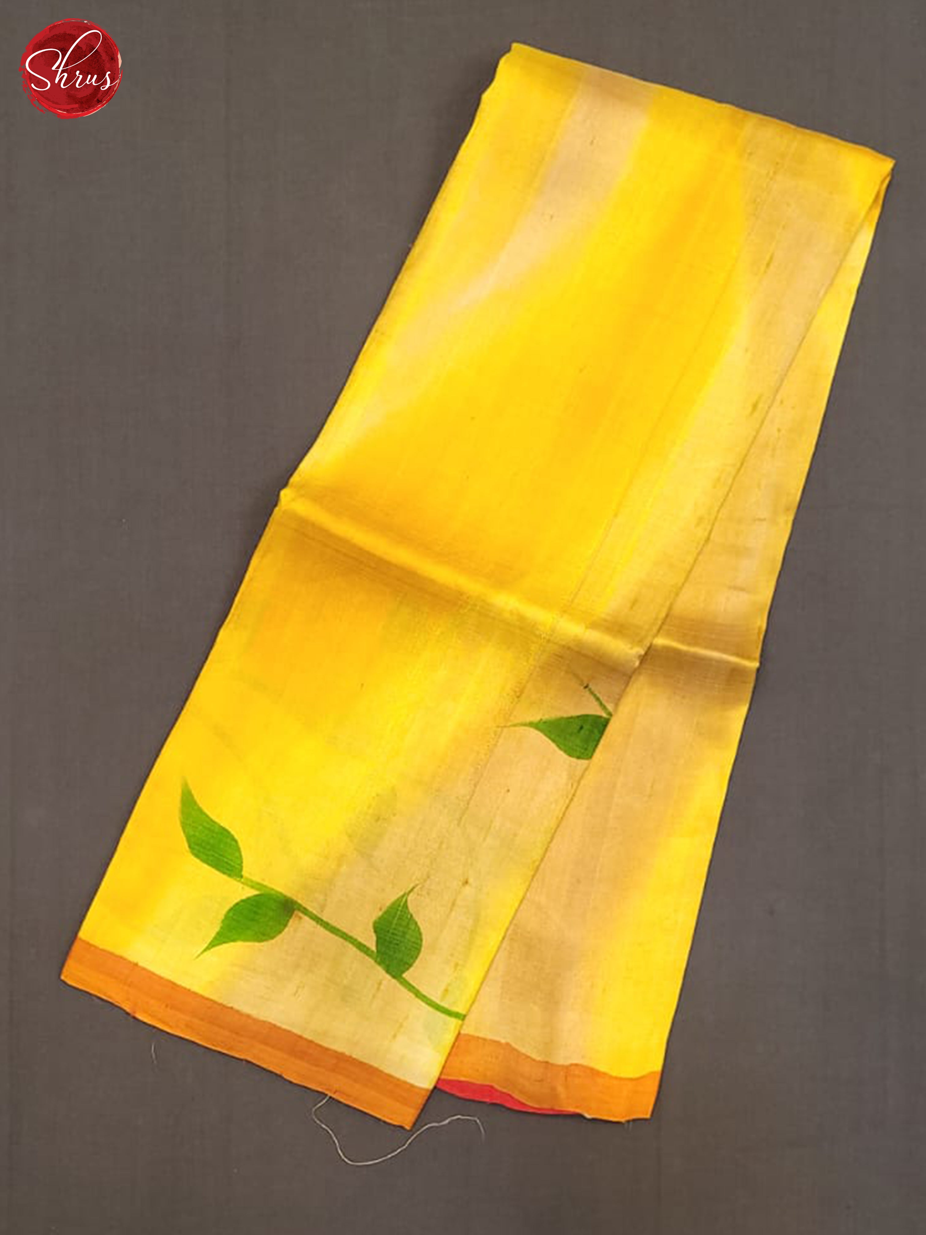 Yellow & Red - Murshidabad Silk Saree - Shop on ShrusEternity.com