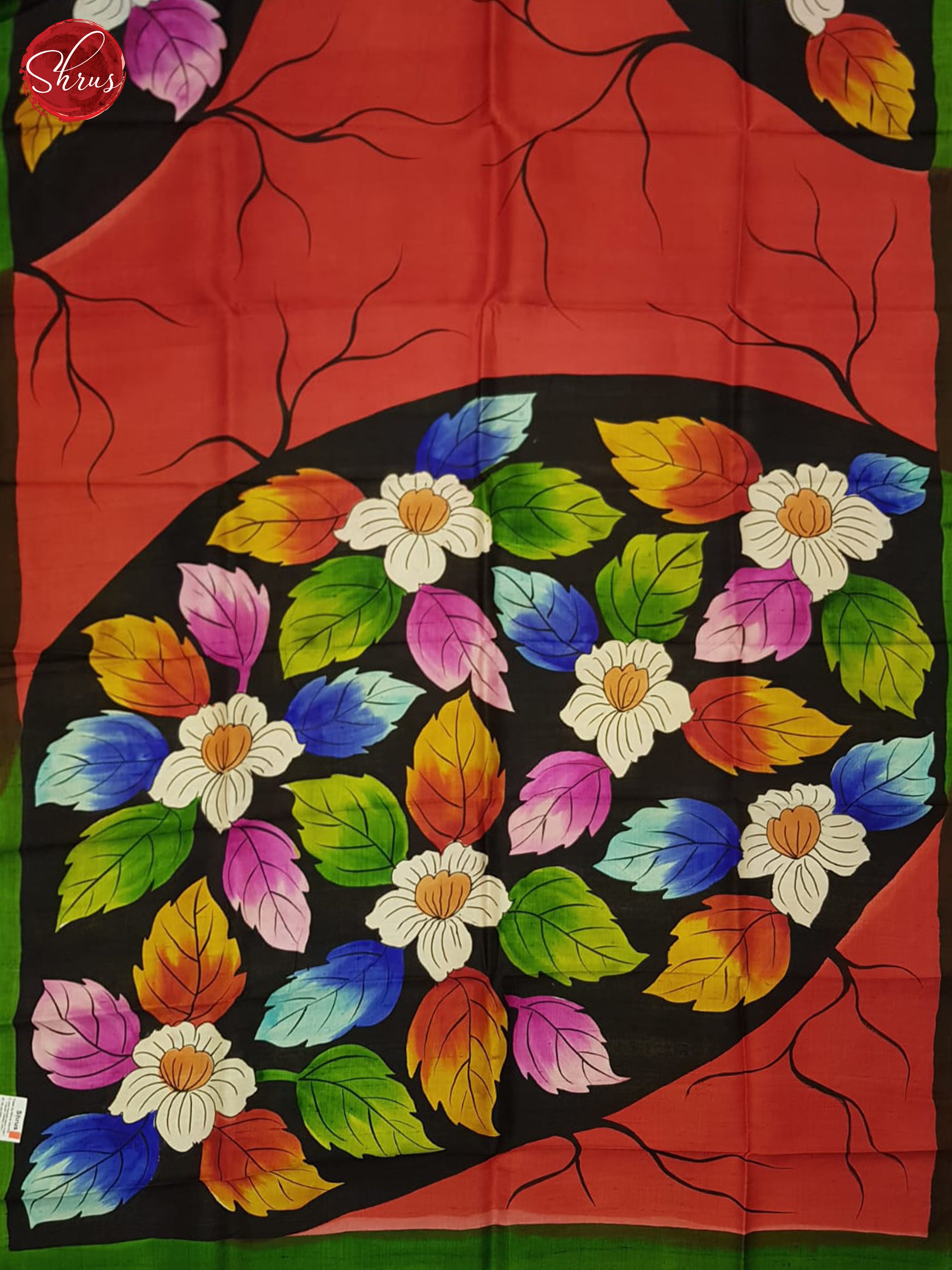 Red And Yellow-Murshidabad silk - Shop on ShrusEternity.com