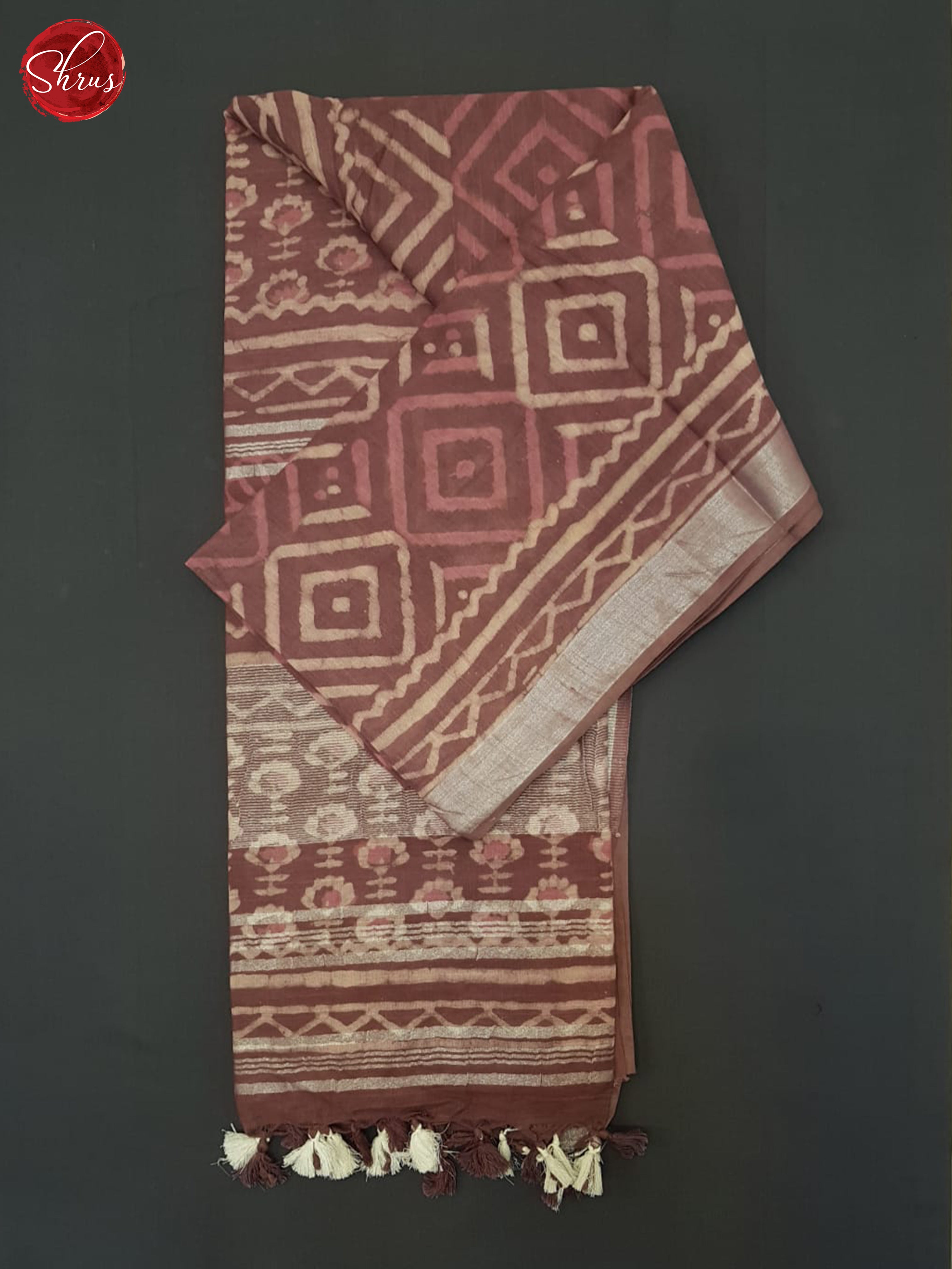 Dusty Wine(single tone)-Linen cotton saree - Shop on ShrusEternity.com