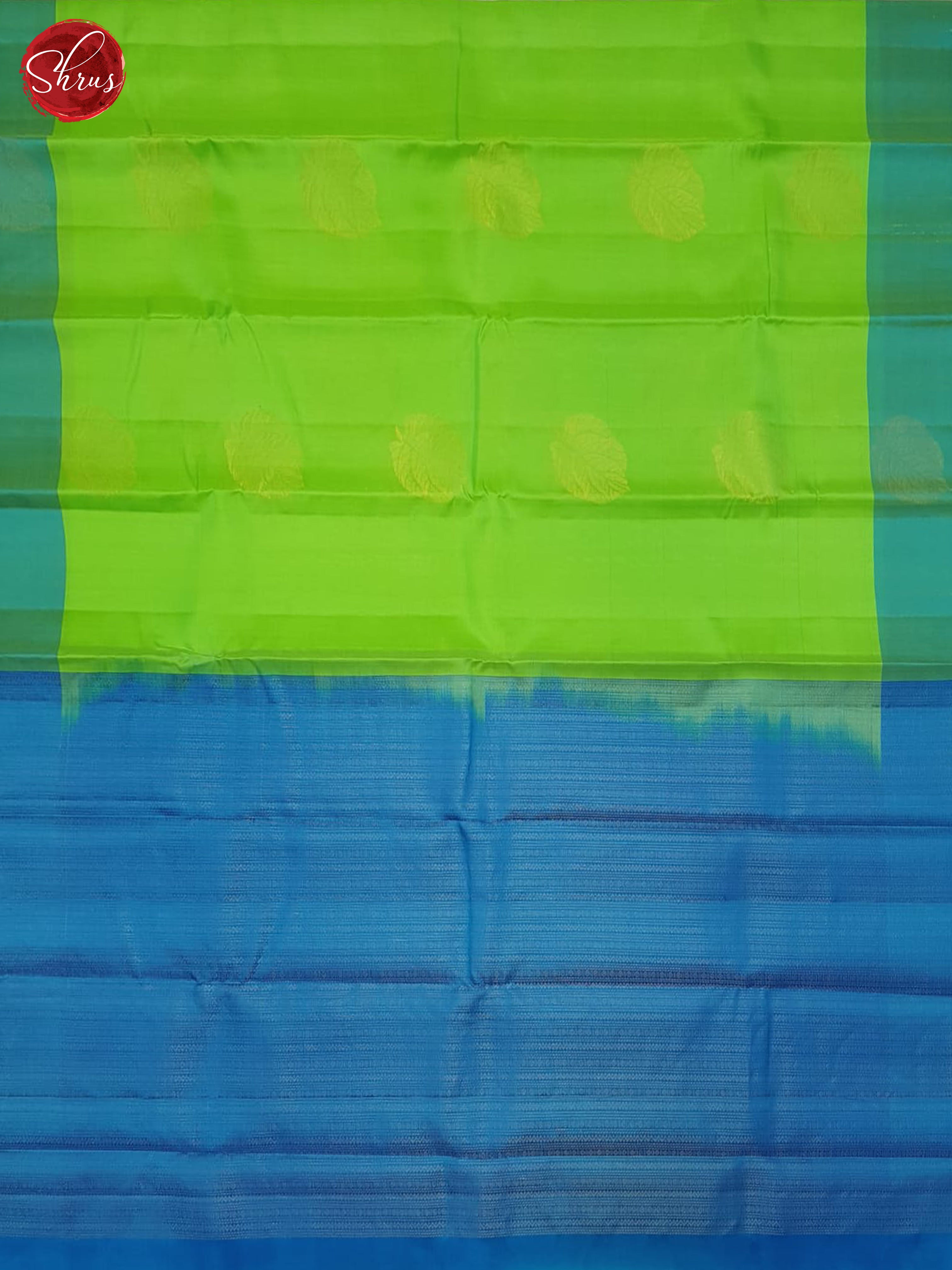 Green & Blue - SOFT SILK Halfpure Saree - Shop on ShrusEternity.com