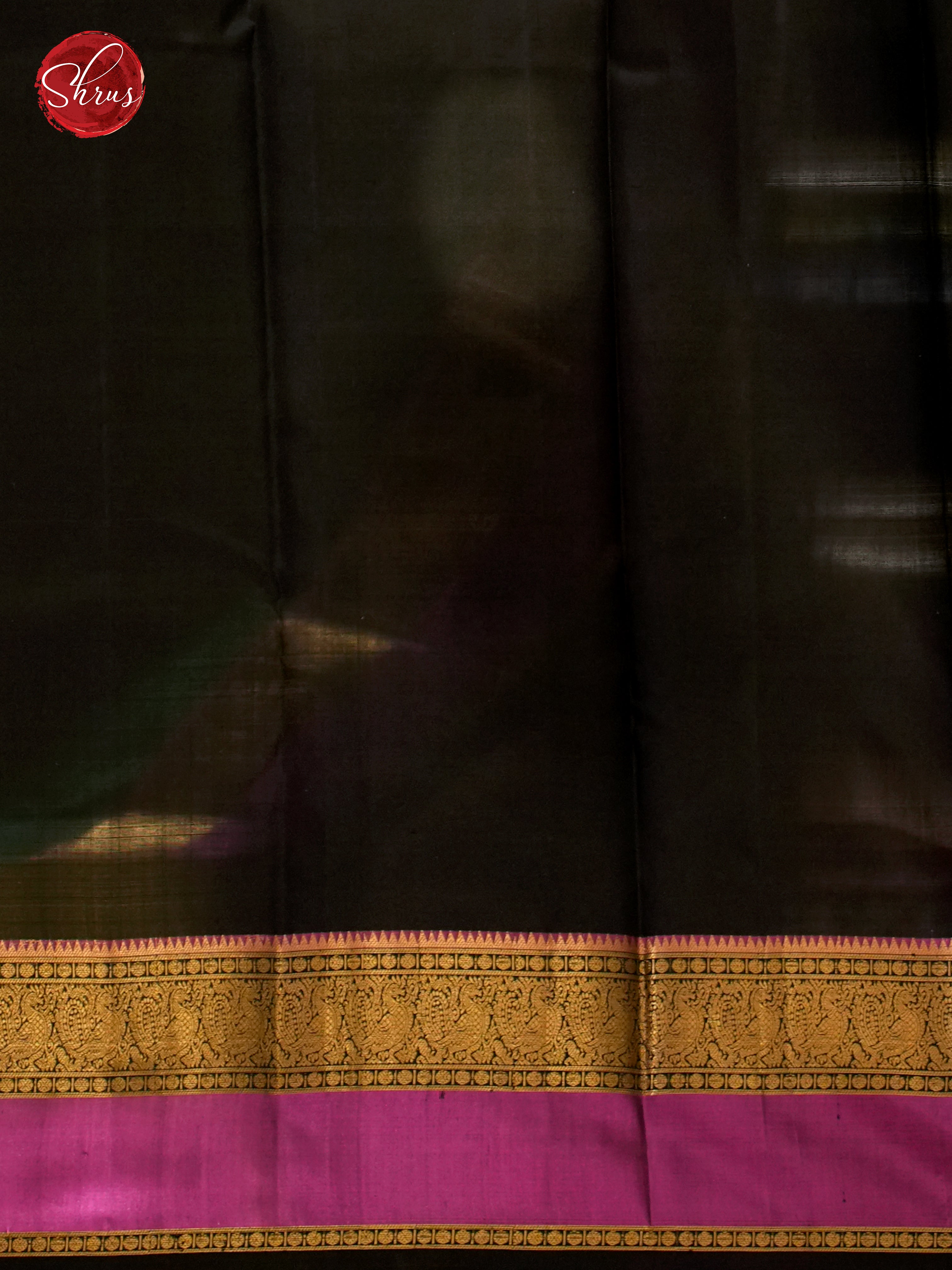 Green & Black - Soft Silk Saree - Shop on ShrusEternity.com