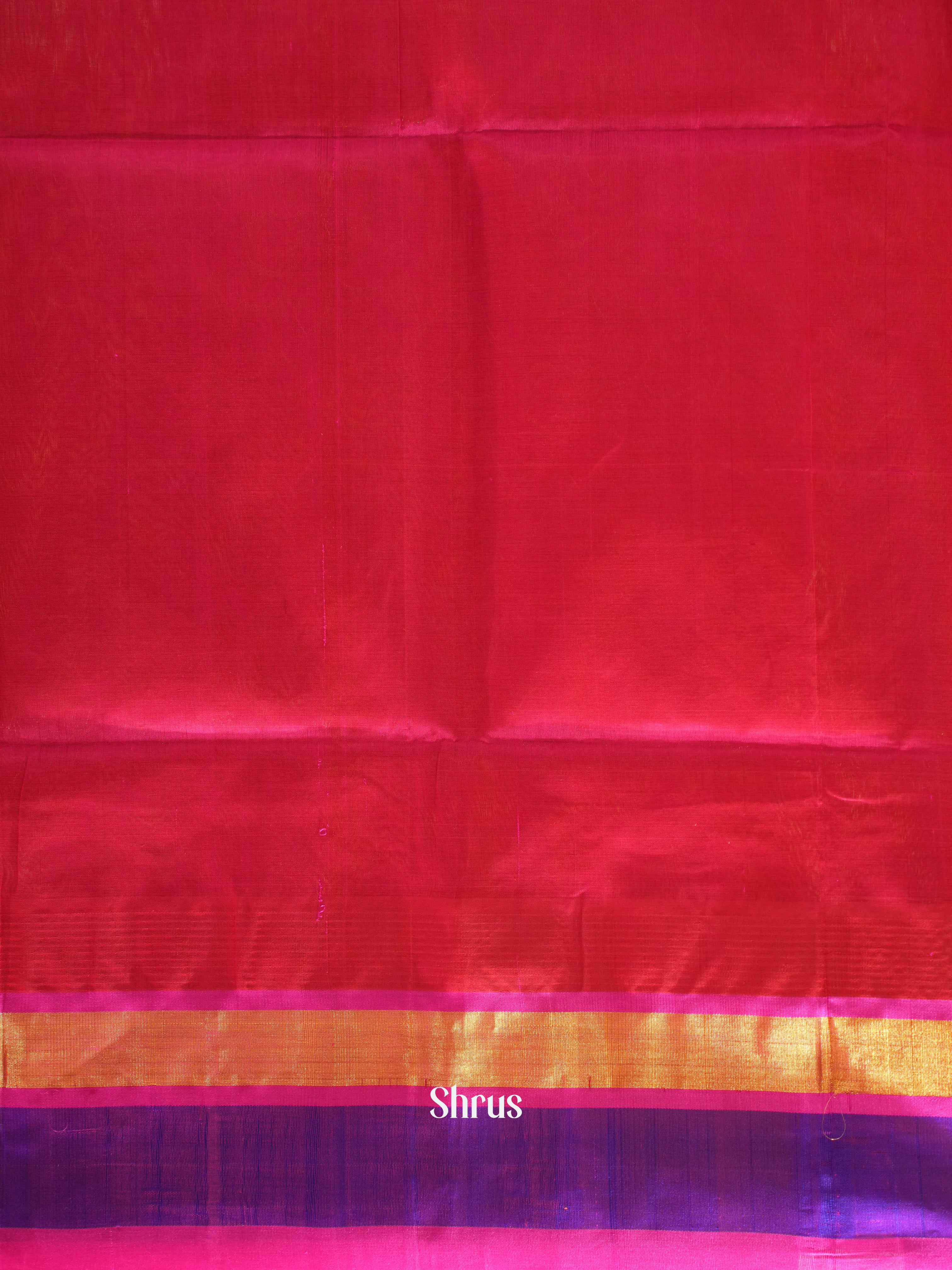 Yellow & Pink - Silk Cotton Saree - Shop on ShrusEternity.com