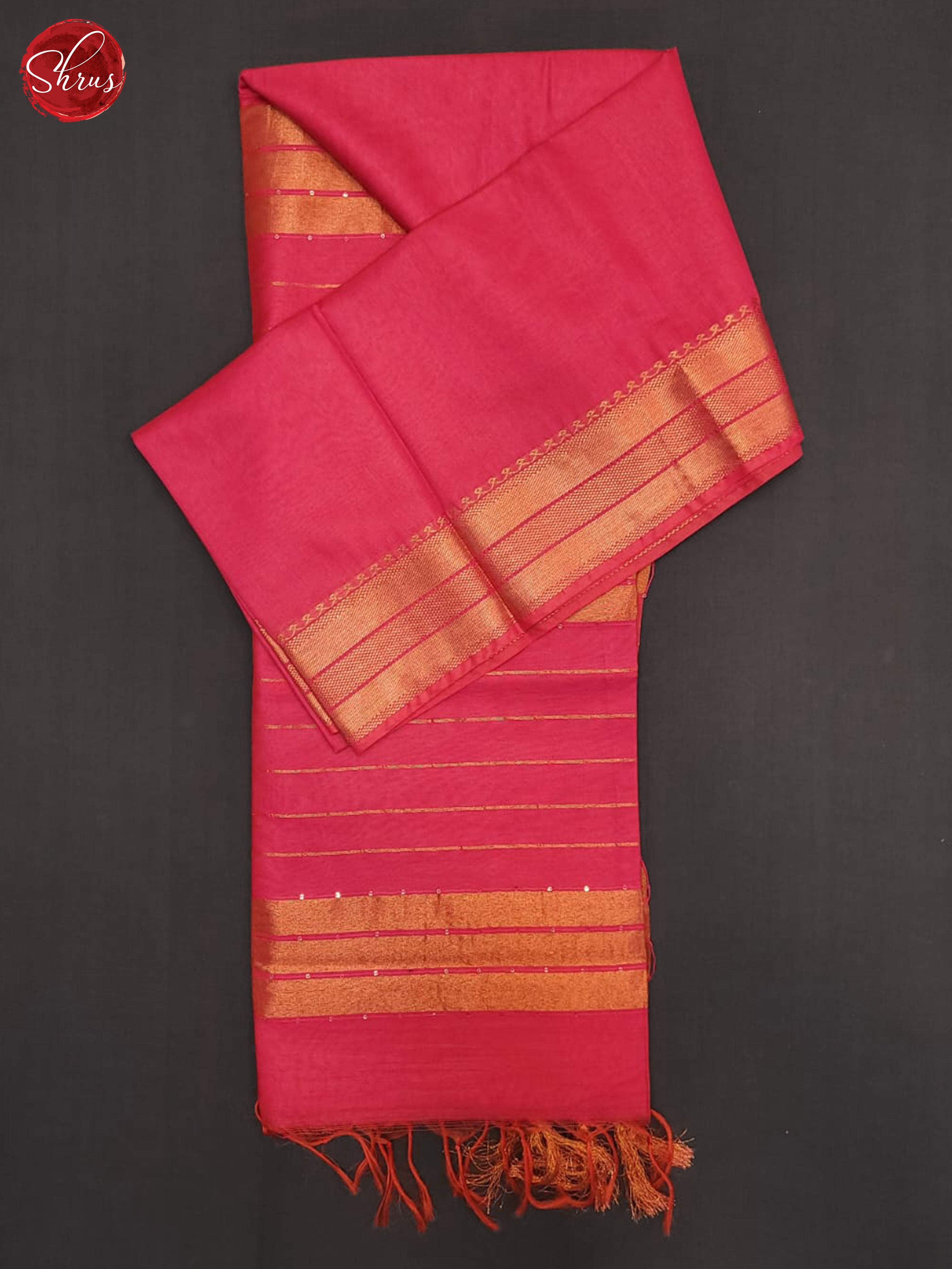 Pink(Single Tone) - Semi Tussar Saree - Shop on ShrusEternity.com