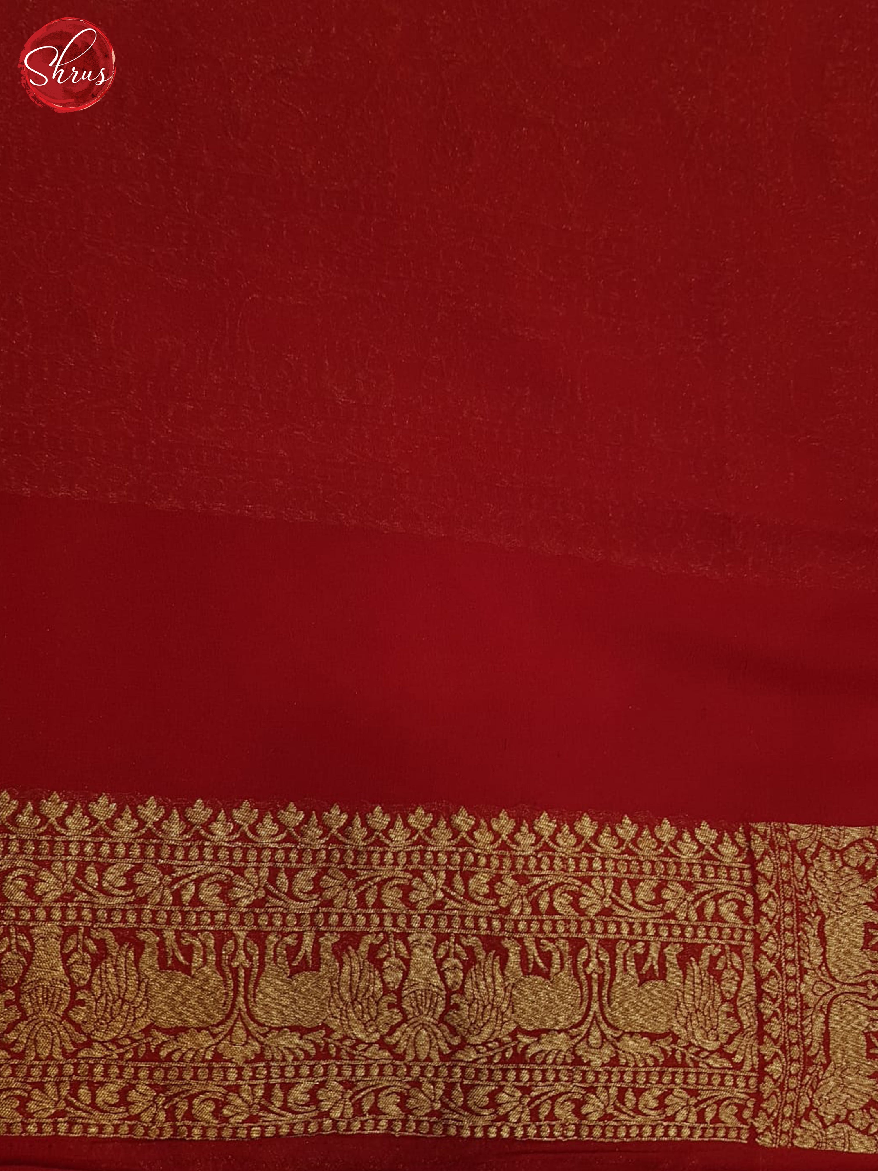 Green And Red- Georgette Silk Saree - Shop on ShrusEternity.com