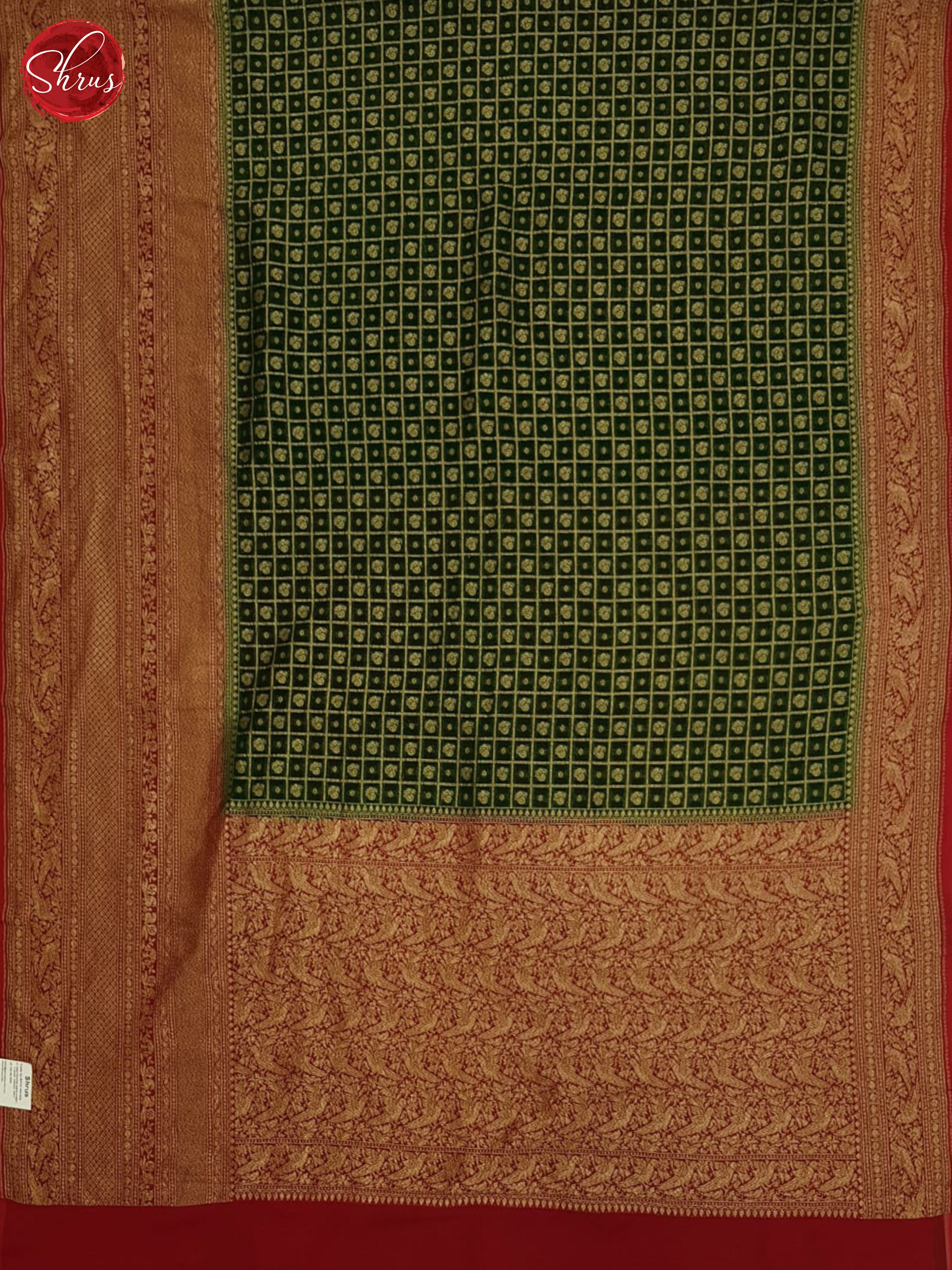 Green And Red- Georgette Silk Saree - Shop on ShrusEternity.com