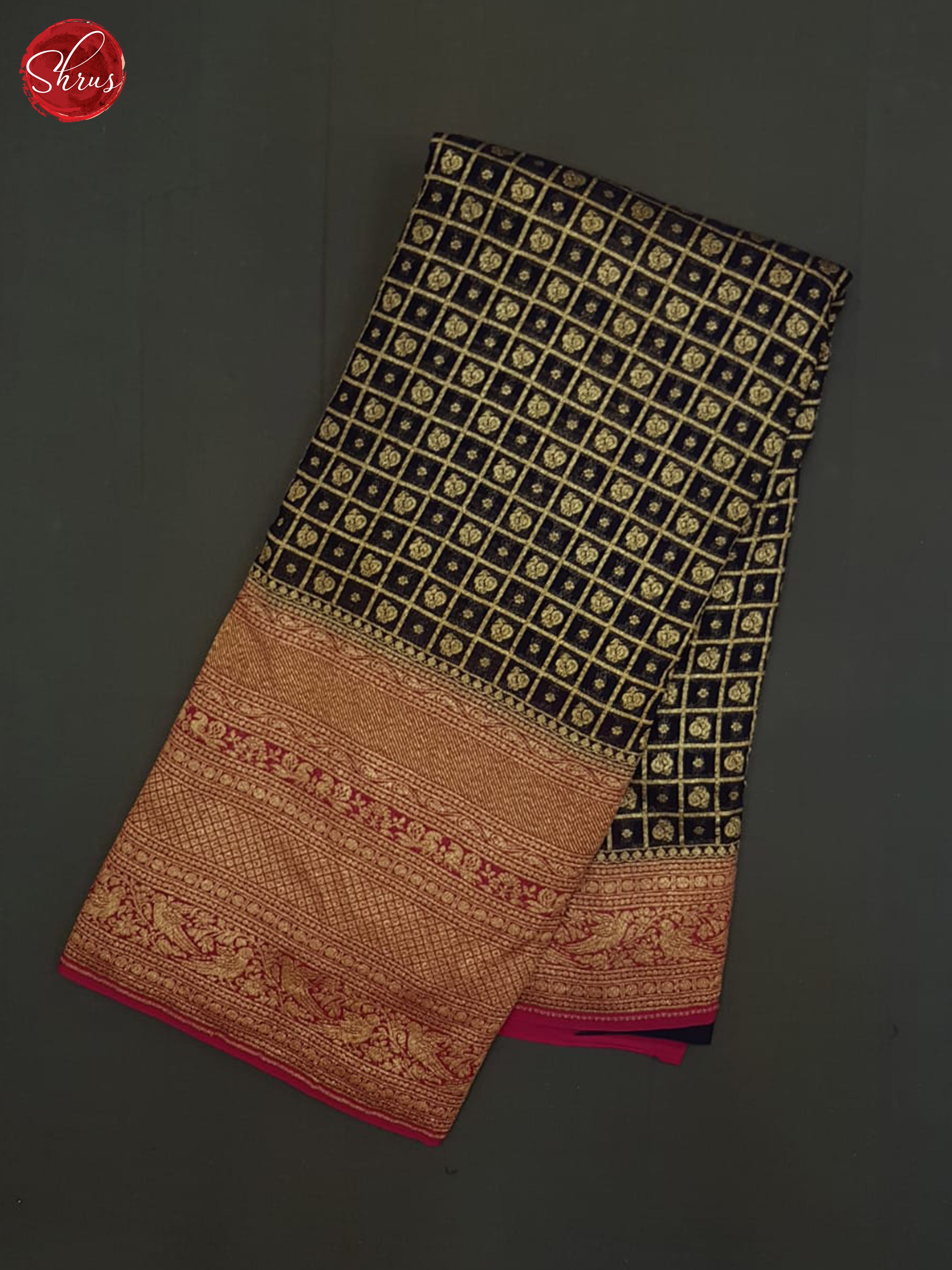 Blue And Pink- Georgette Silk Saree - Shop on ShrusEternity.com