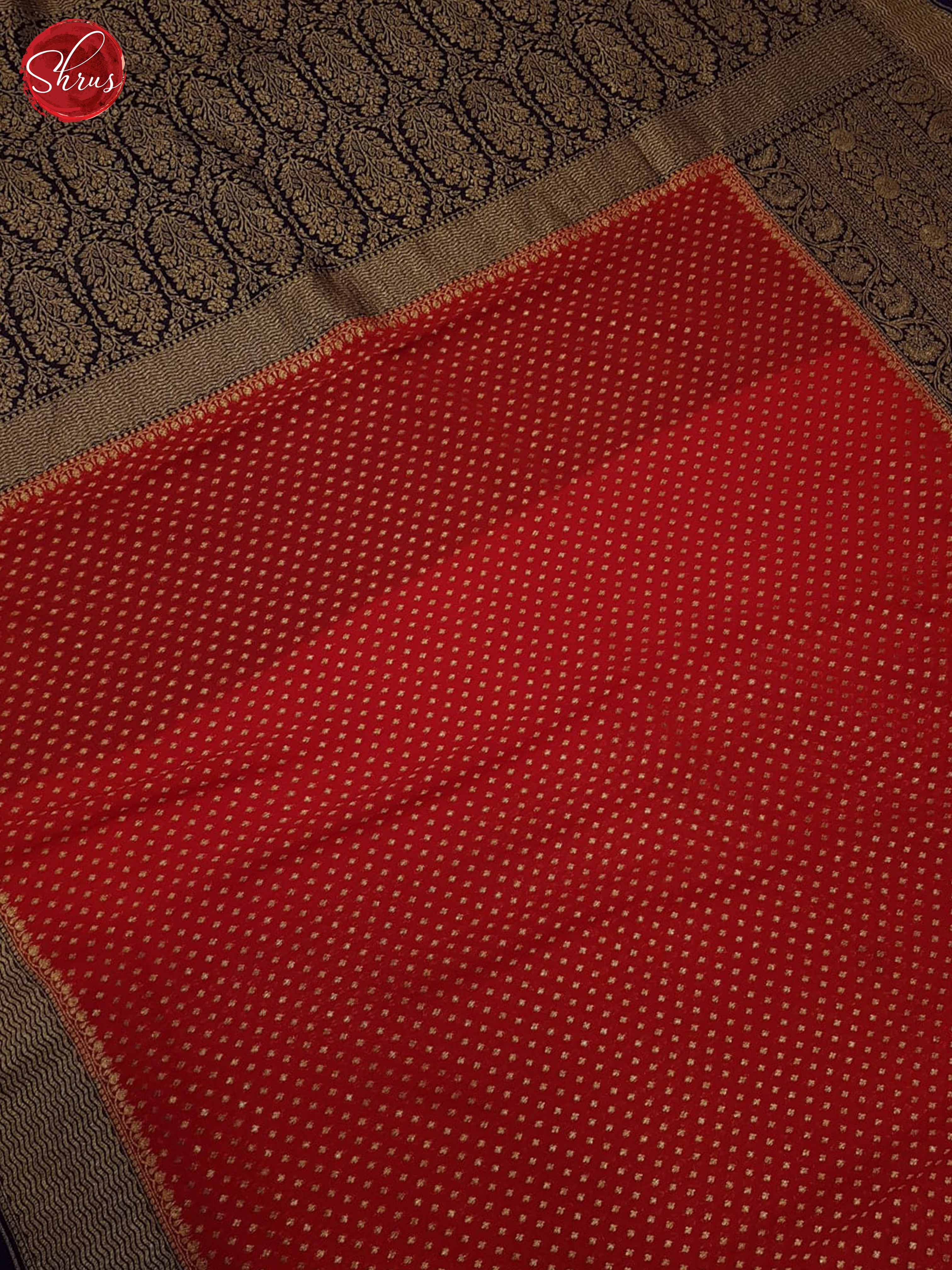 Red And Blue-Georgette Silk Saree - Shop on ShrusEternity.com