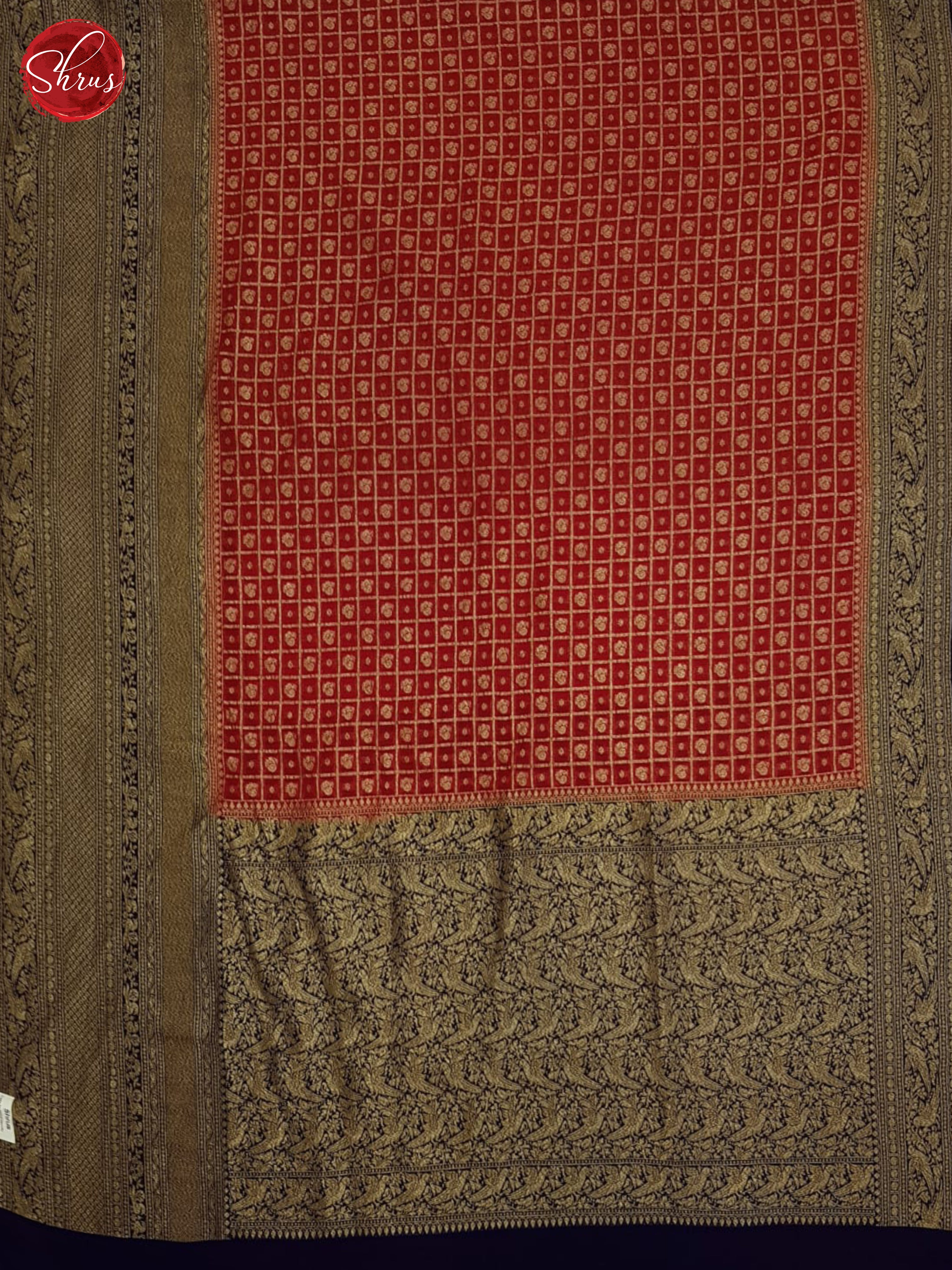 Red And Blue-Georgette Silk Saree - Shop on ShrusEternity.com