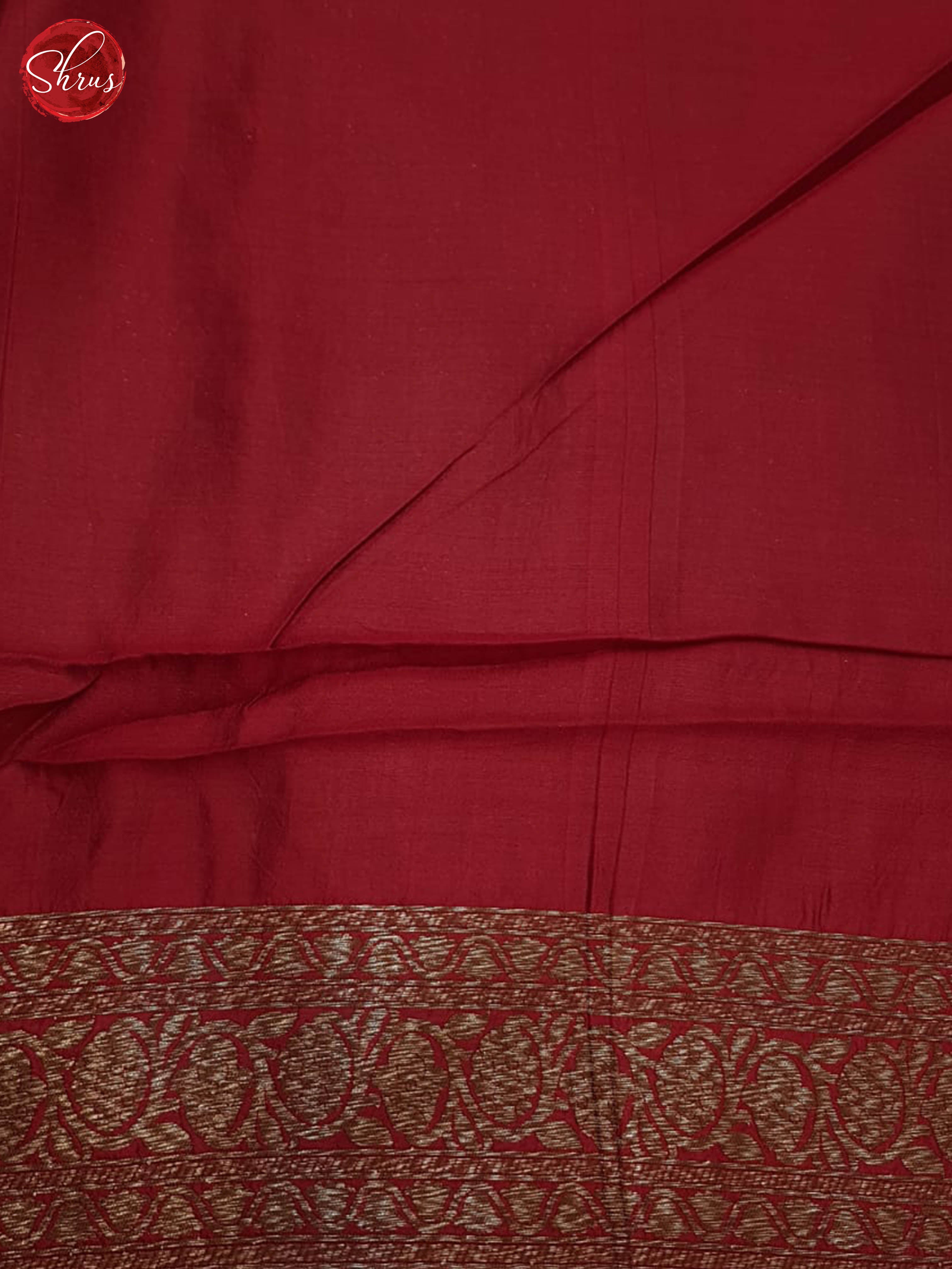 Beige And Red - Banarasi Silk Saree - Shop on ShrusEternity.com