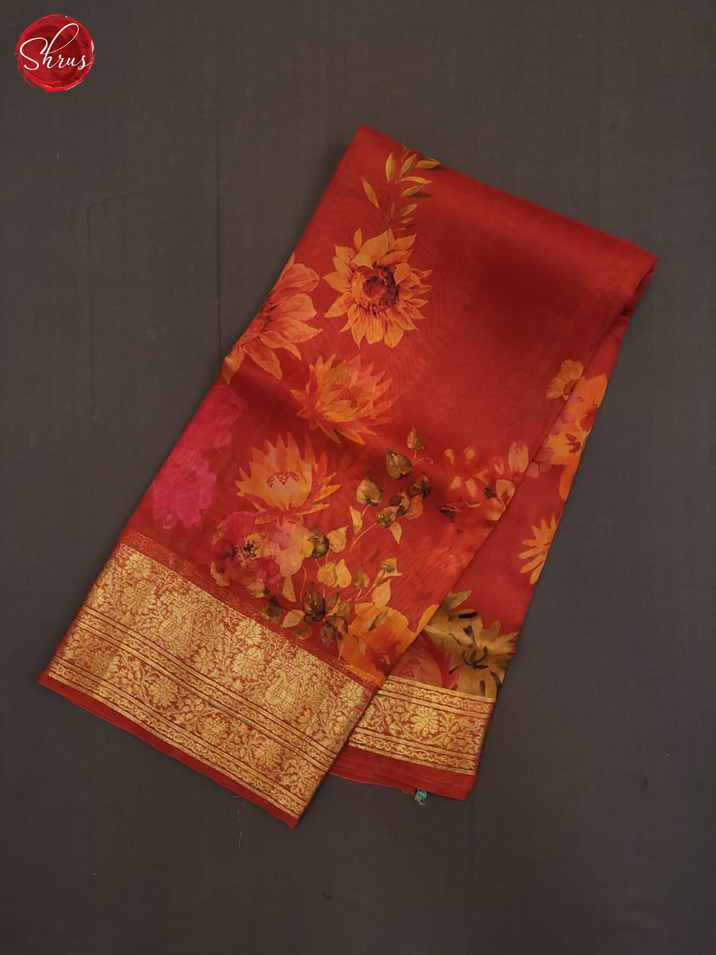 Red(single tone)-Organza silk - Shop on ShrusEternity.com