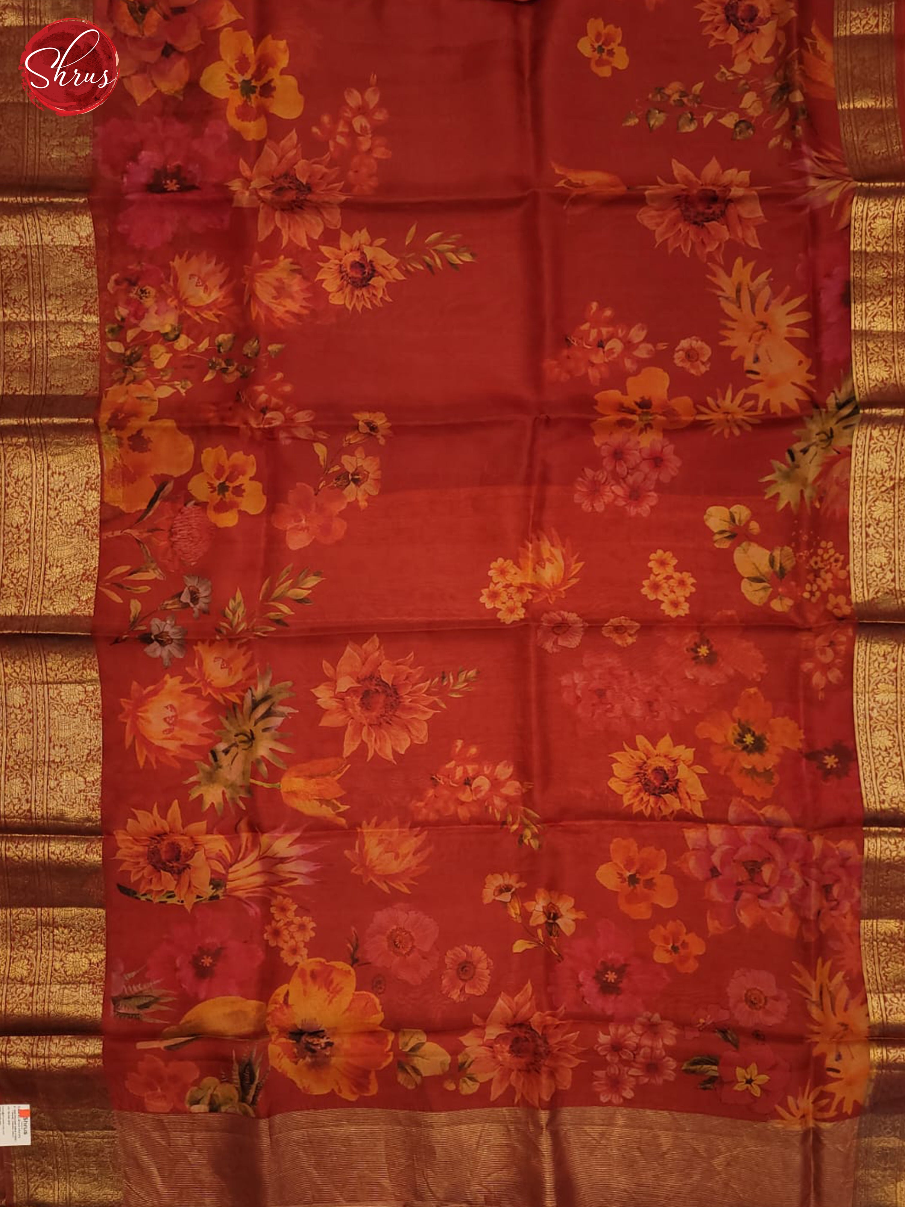 Red(single tone)-Organza silk - Shop on ShrusEternity.com