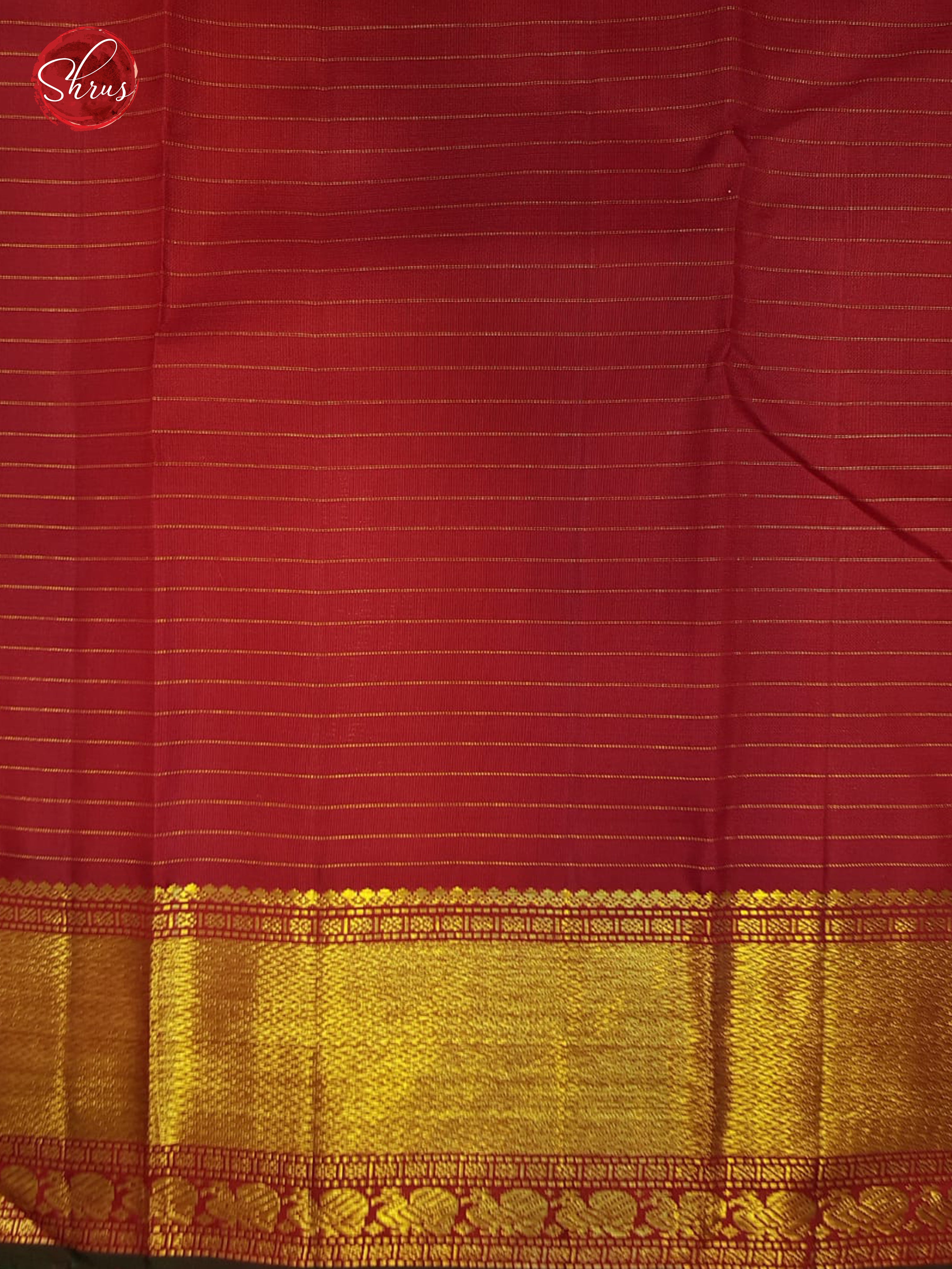 Pink and Red Bridal Kanchipuram Silk Saree Adorned With Zari Woven Checks-5