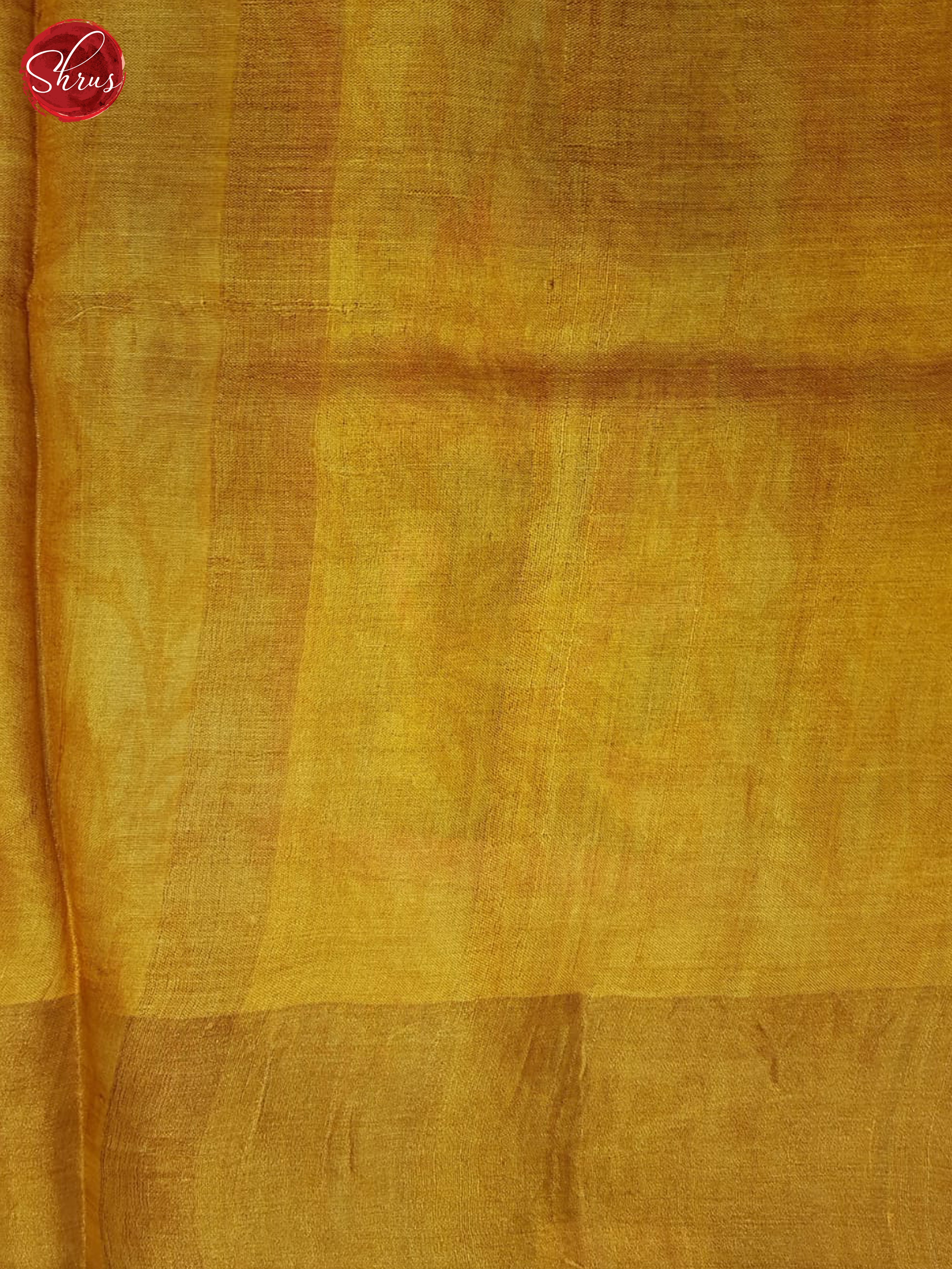 Black & Golden Mustard- Tussar Saree - Shop on ShrusEternity.com