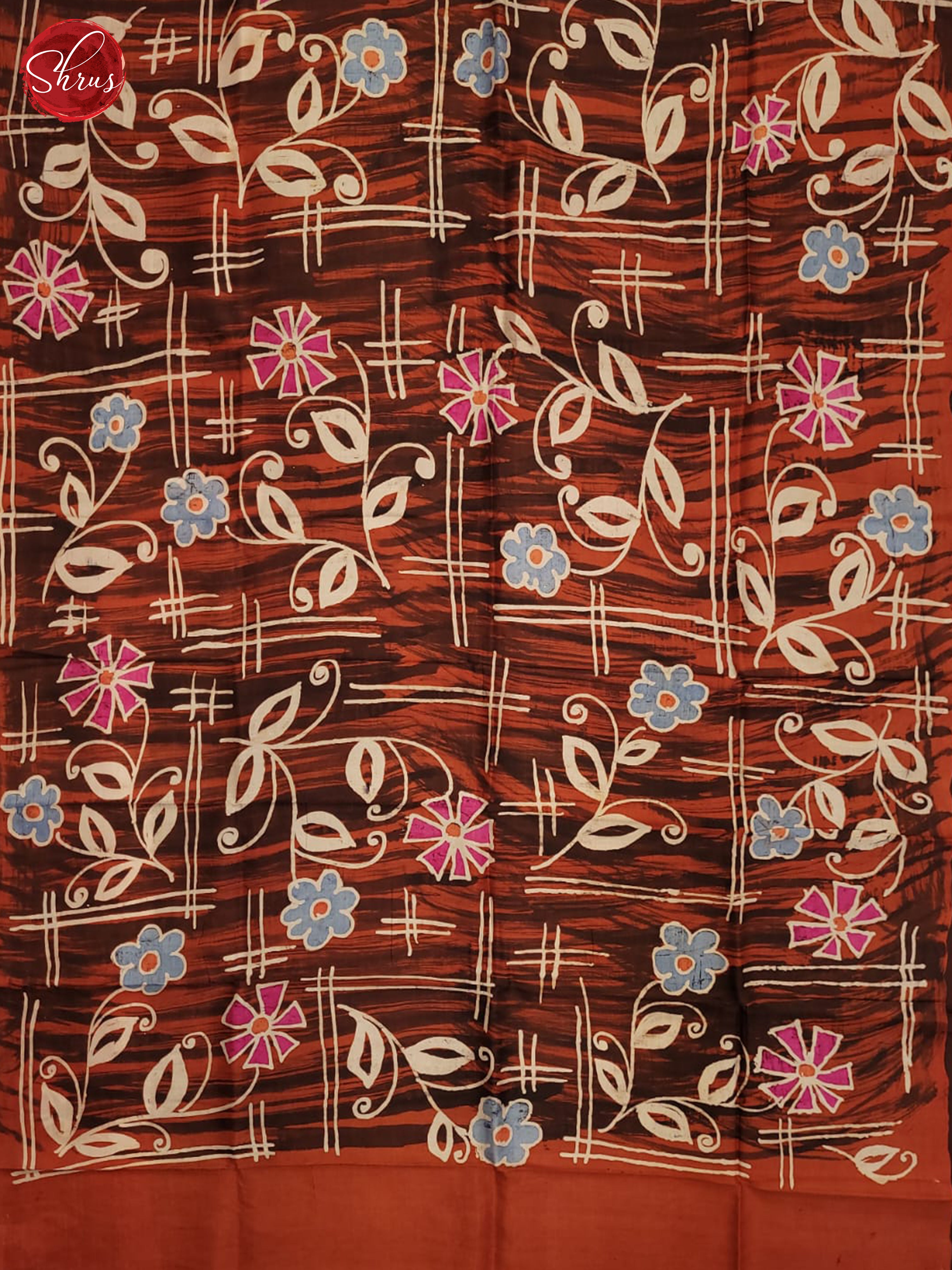 orange and Brown-Murdhidabad silk - Shop on ShrusEternity.com