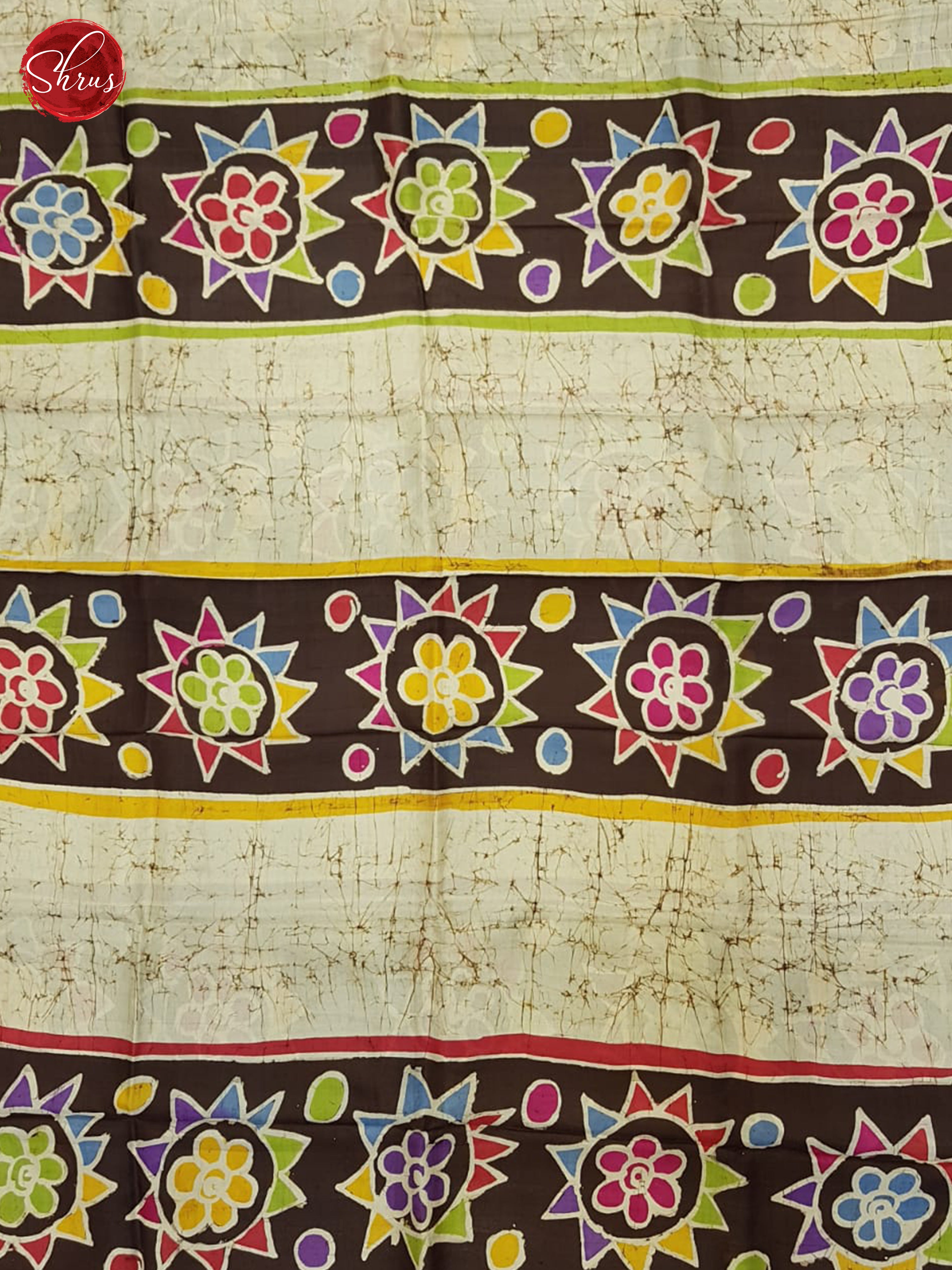 Brown & Cream - Murshidabad Silk Saree - Shop on ShrusEternity.com
