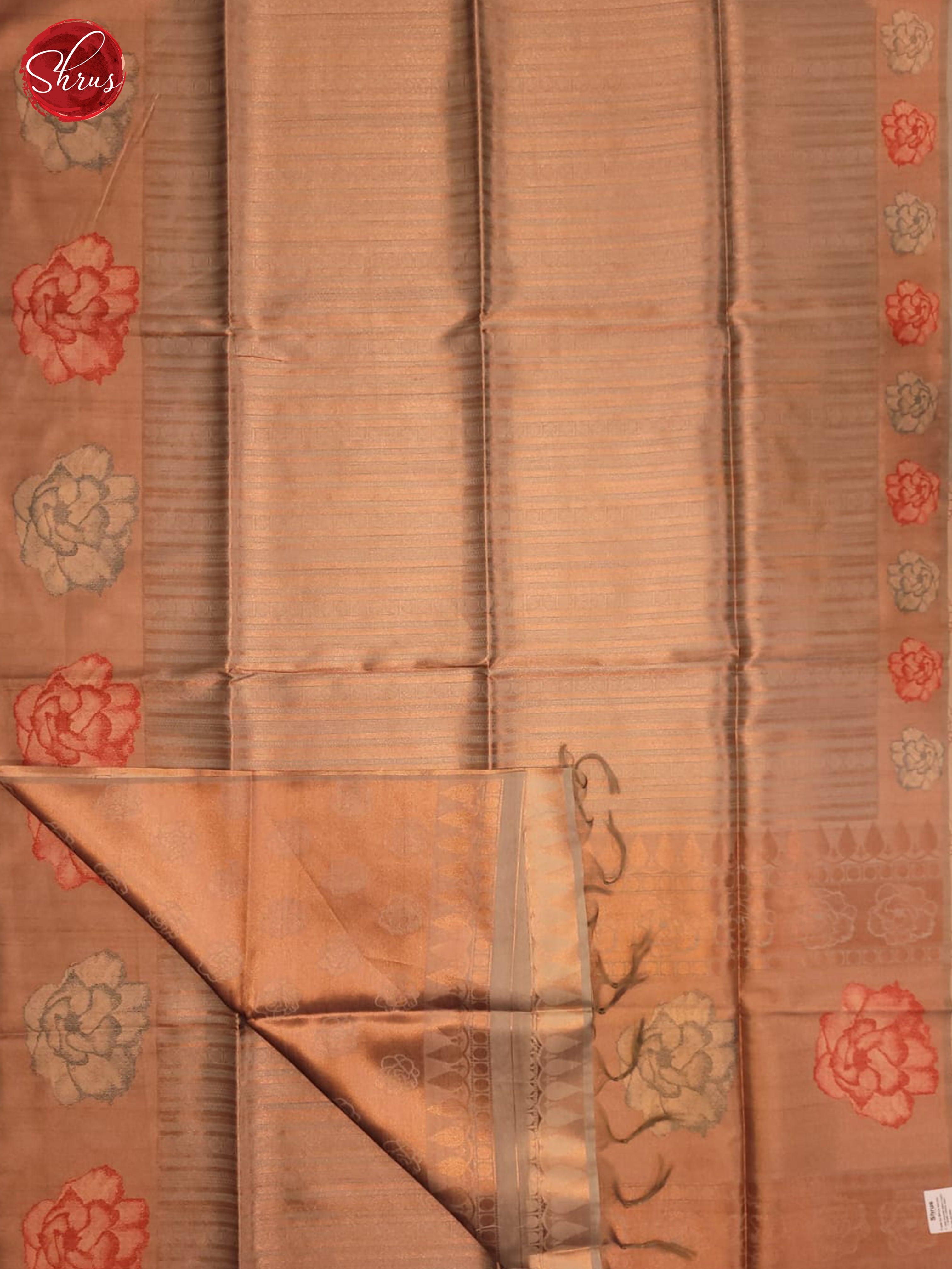 Copper & Red - Semi Tussar Saree - Shop on ShrusEternity.com