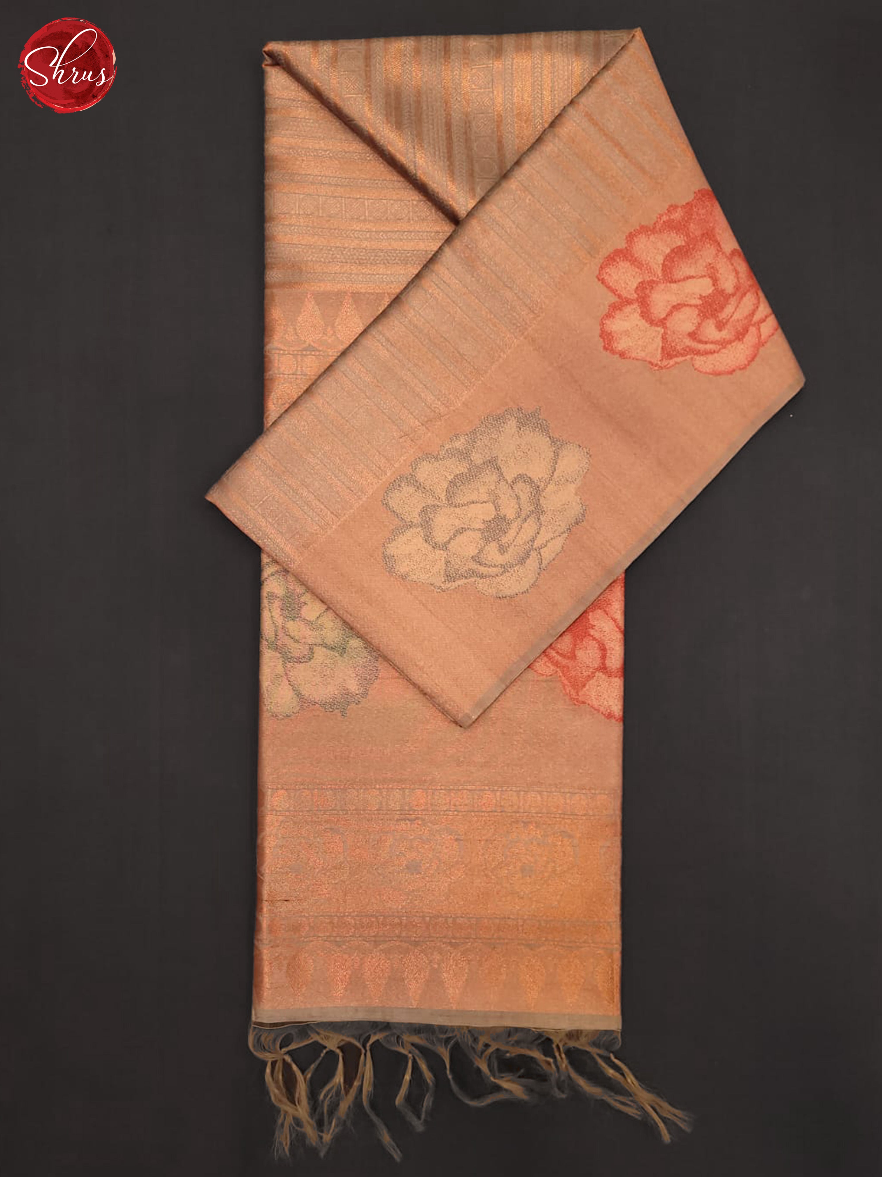 Copper & Red - Semi Tussar Saree - Shop on ShrusEternity.com