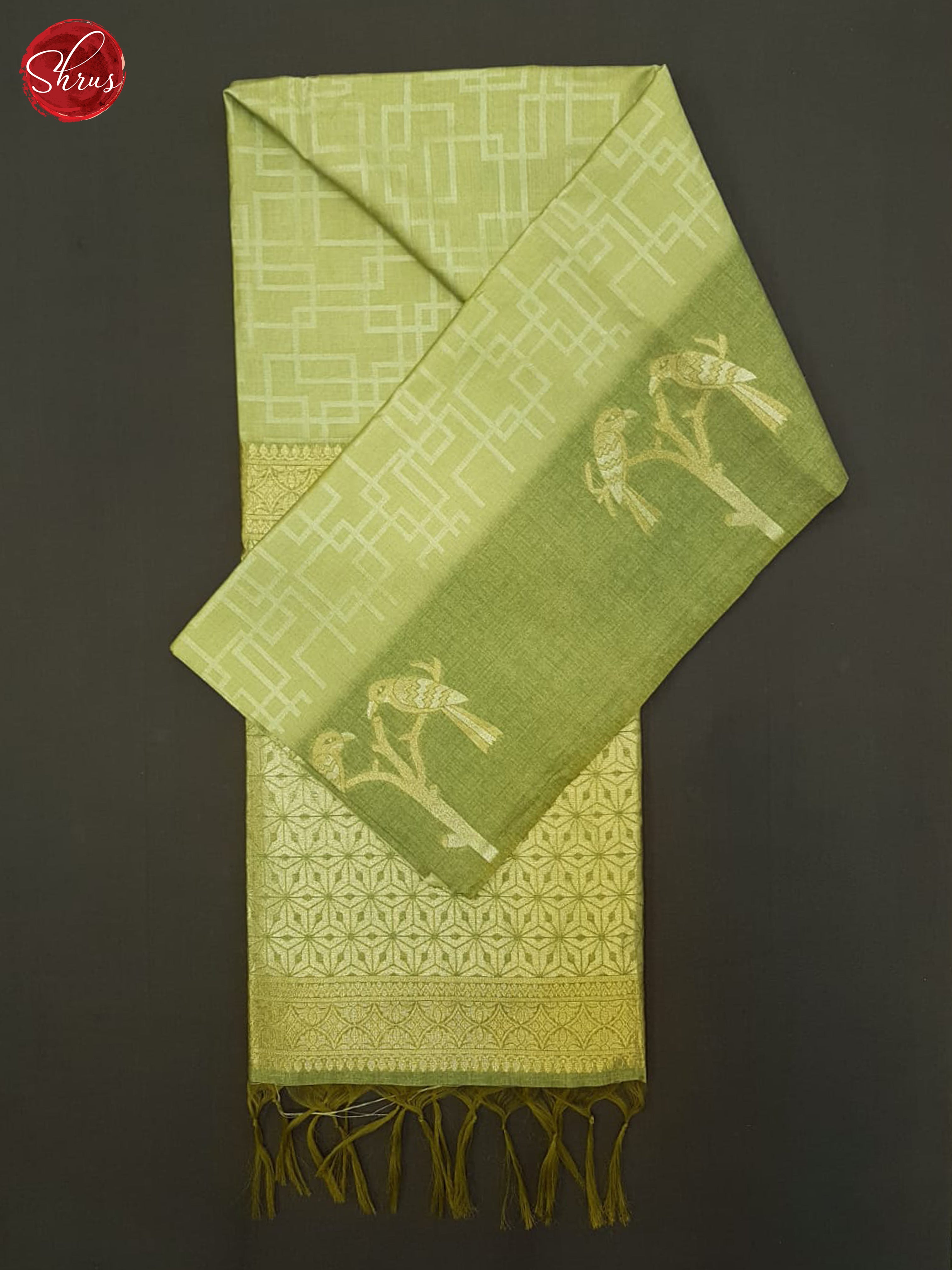 Green(Single Tone) - Semi Tussar Saree - Shop on ShrusEternity.com