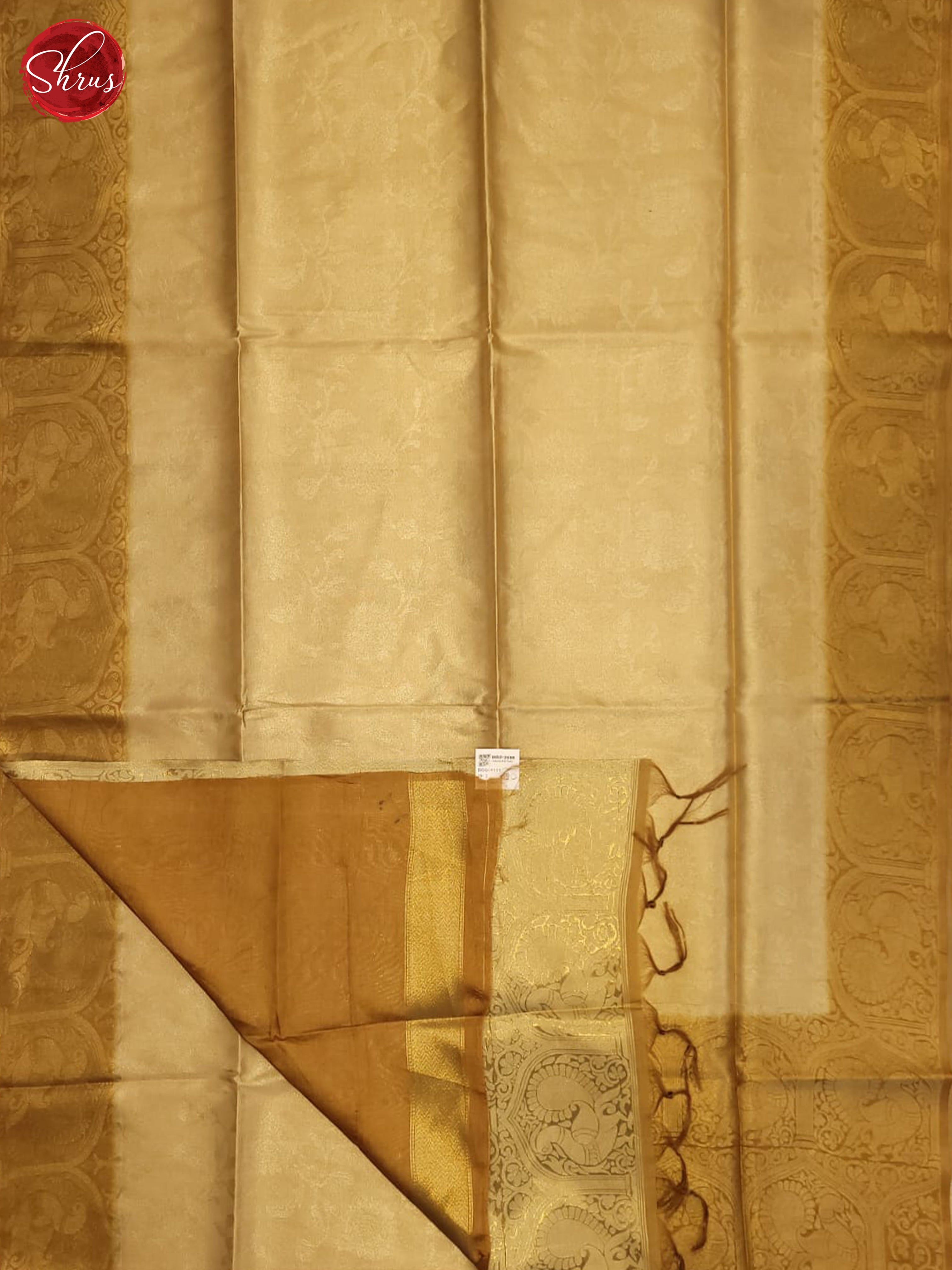 Beige & Brown - Semi Tussar Saree - Shop on ShrusEternity.com