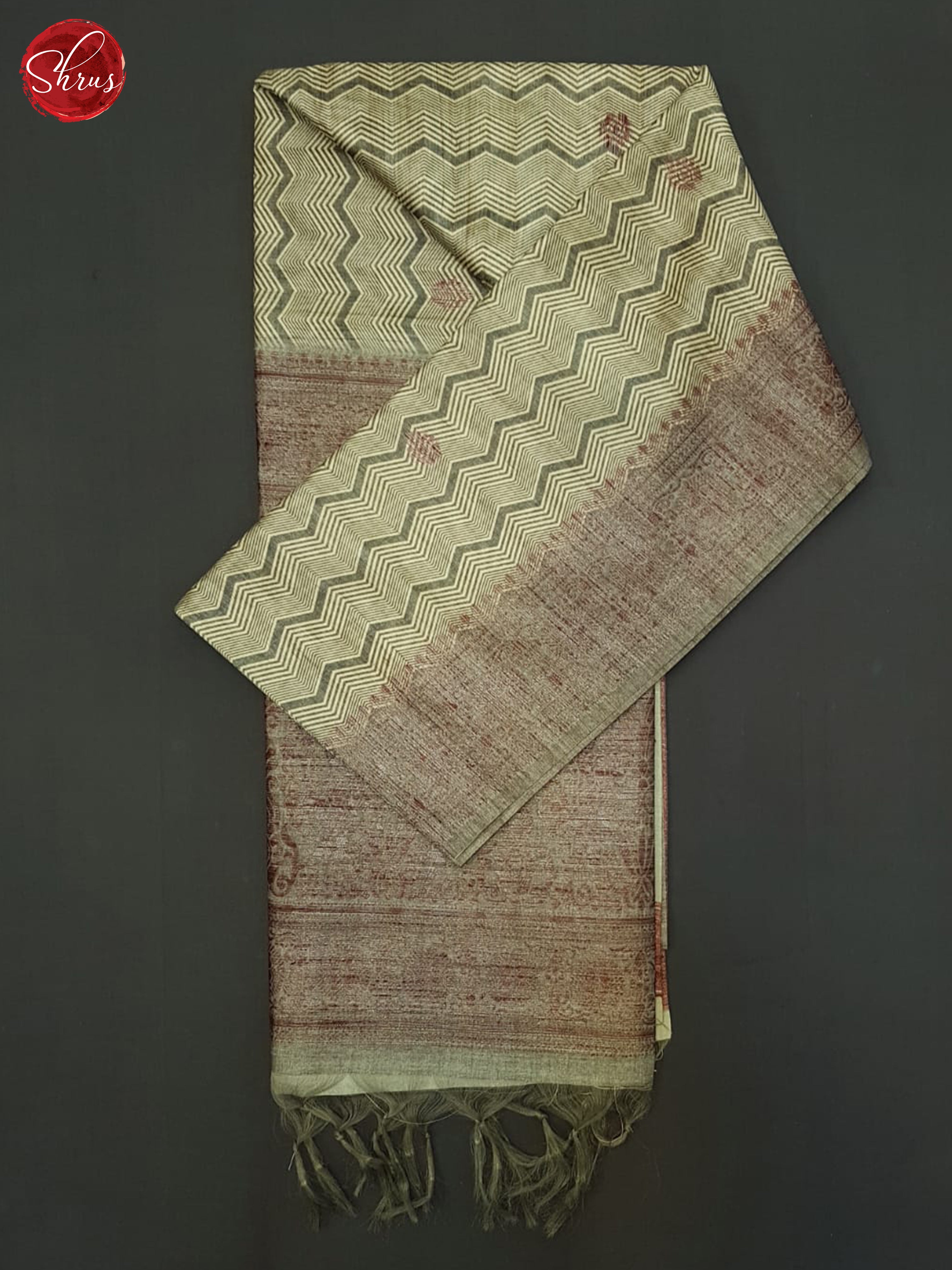 Grey(Single tone) - Semi Tussar Saree - Shop on ShrusEternity.com
