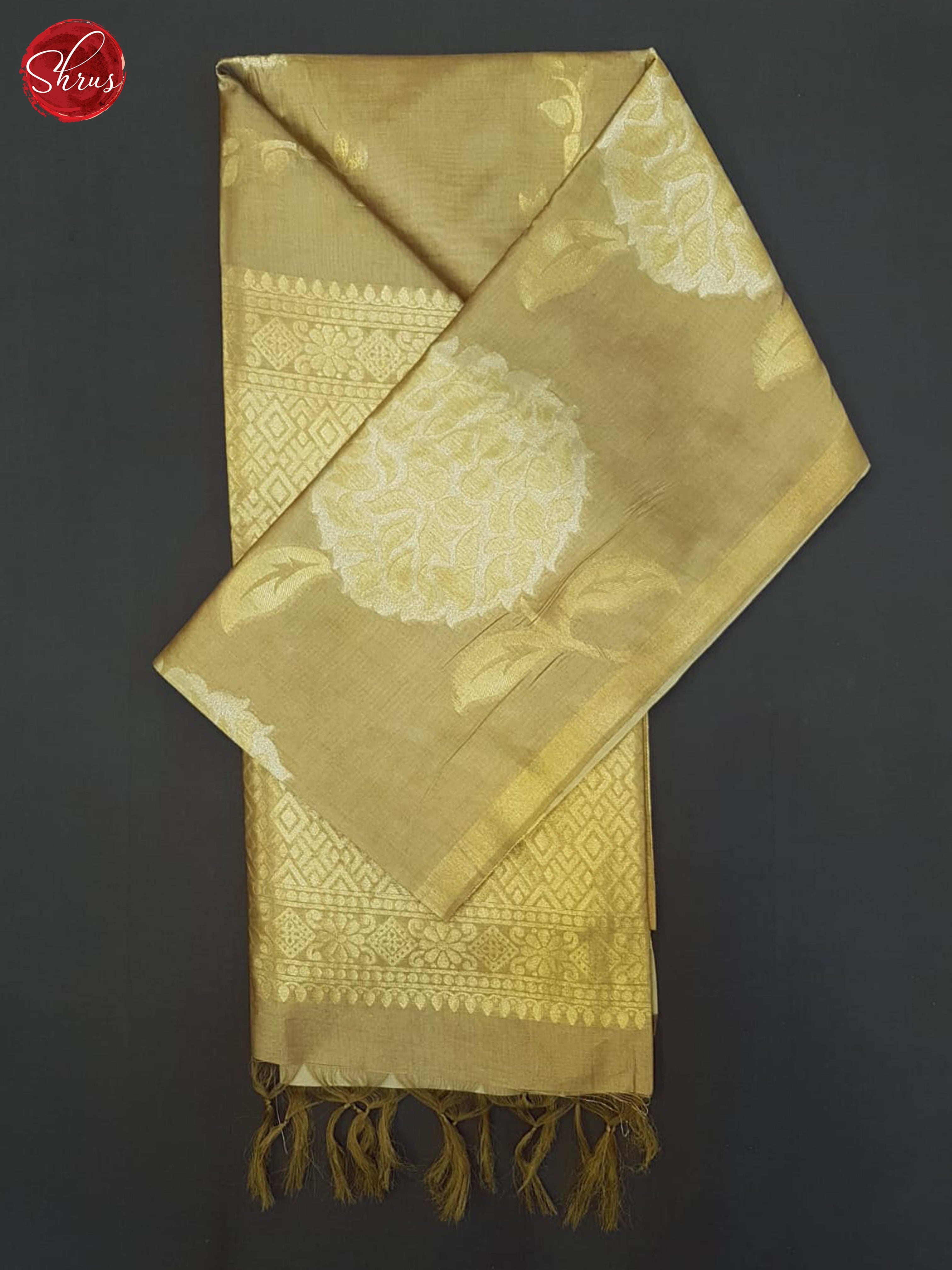Brown(Single Tone) - Semi Tussar Saree - Shop on ShrusEternity.com
