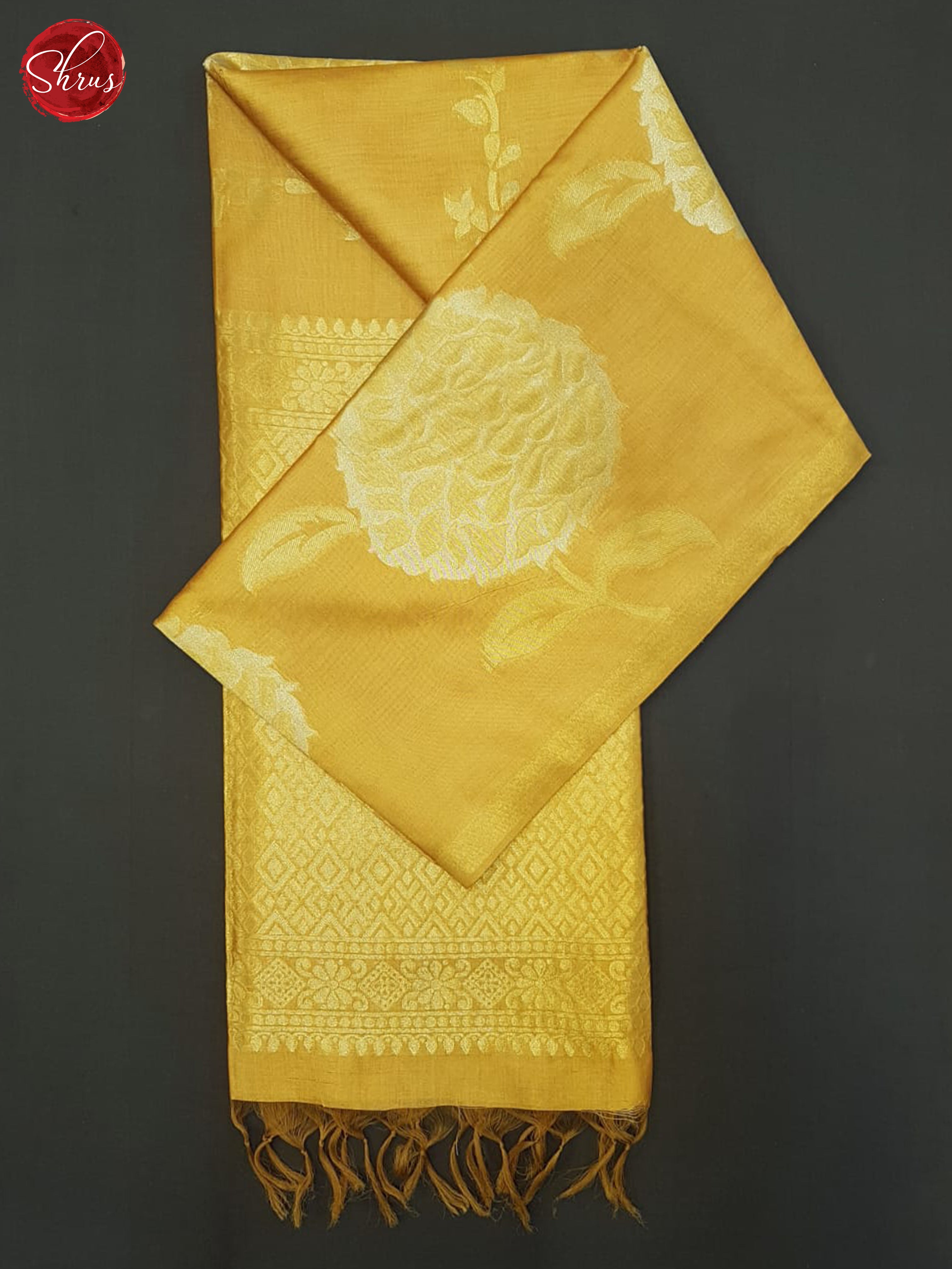 Dull Gold(Single Tone) - Semi Tussar Saree - Shop on ShrusEternity.com
